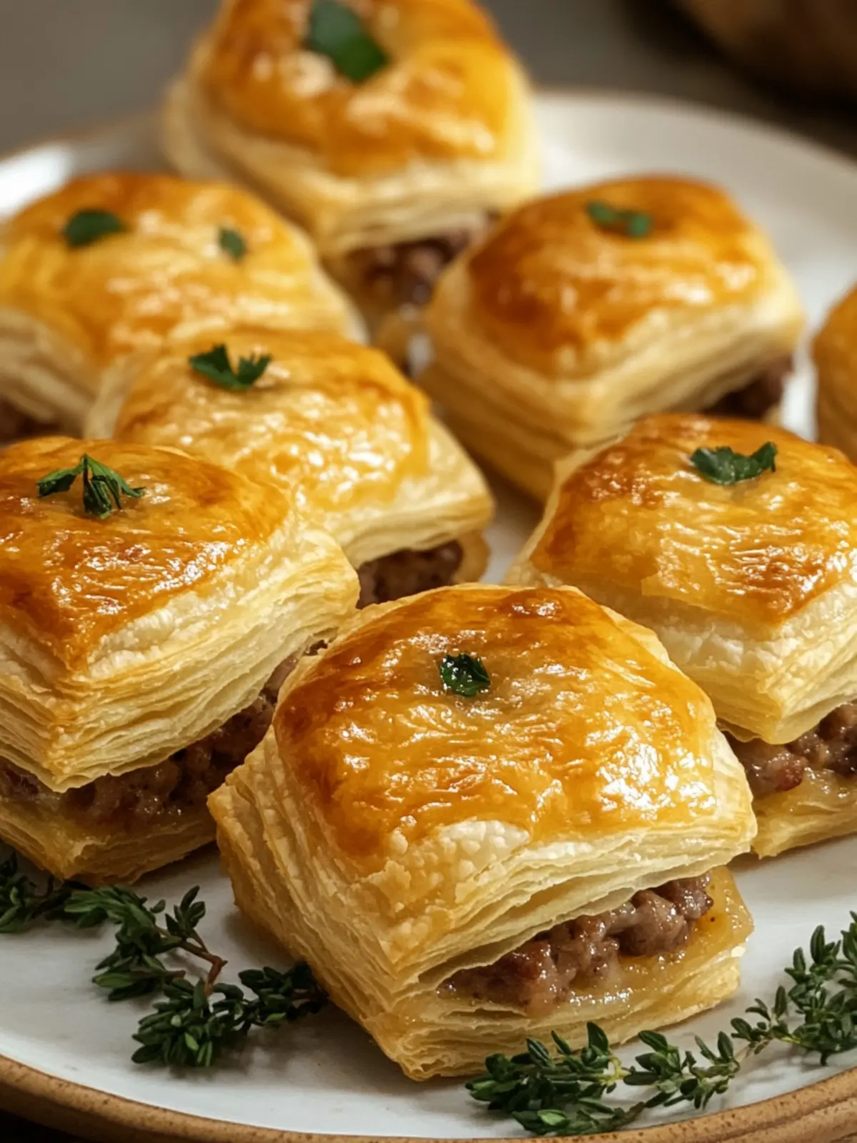 Cheeseburger Puff Pastry Bites