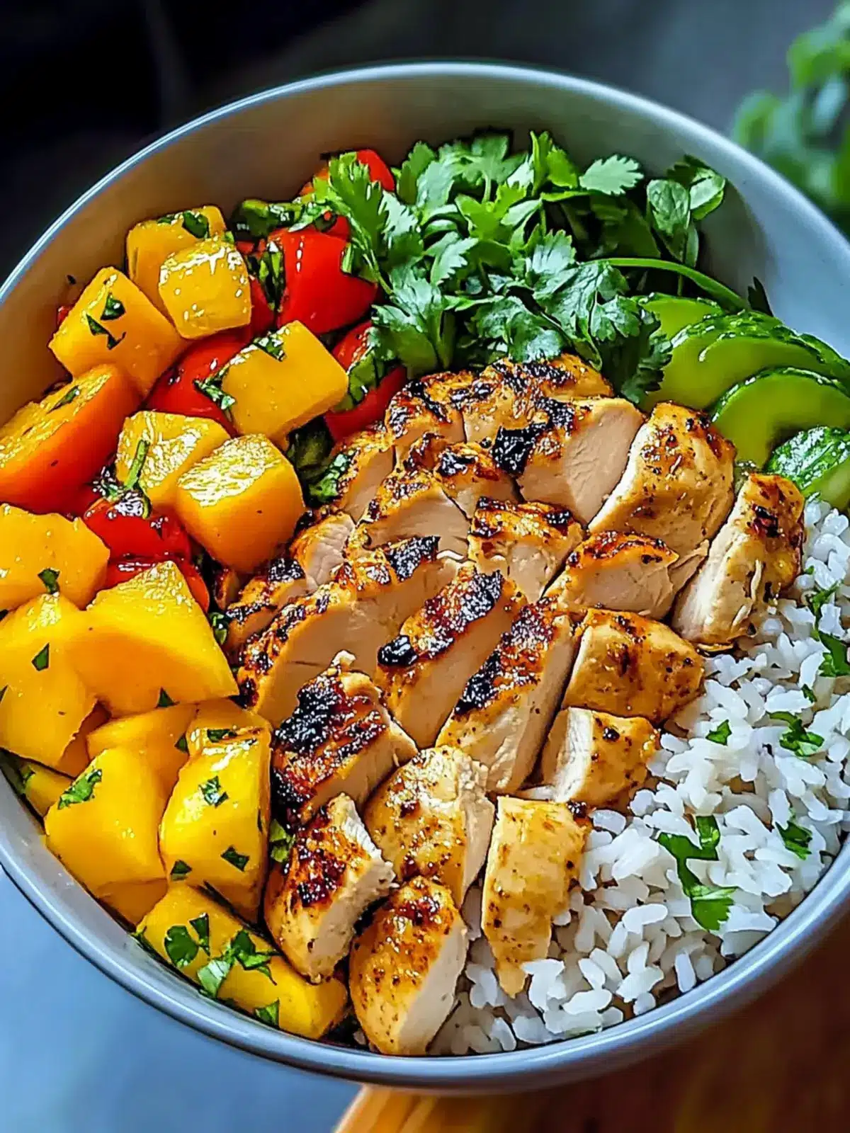 Chicken Mango Rice Bowl