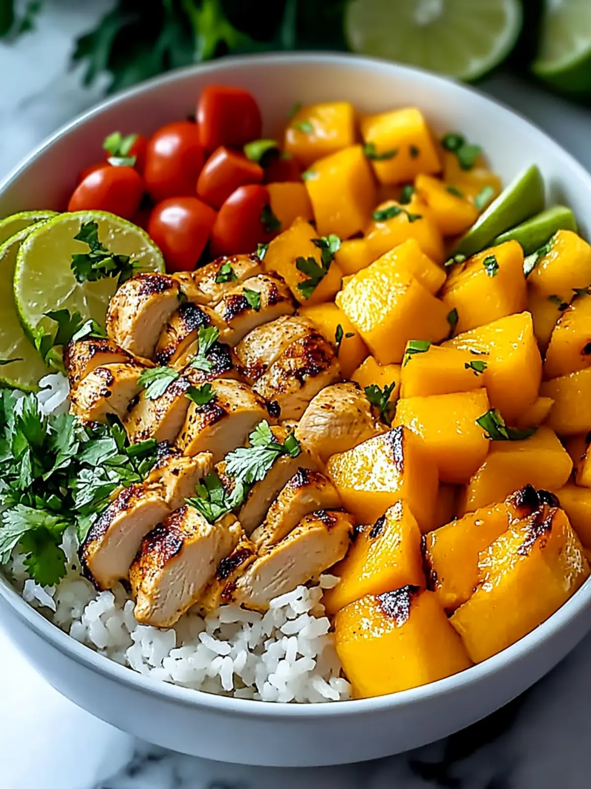 Chicken Mango Rice Bowl