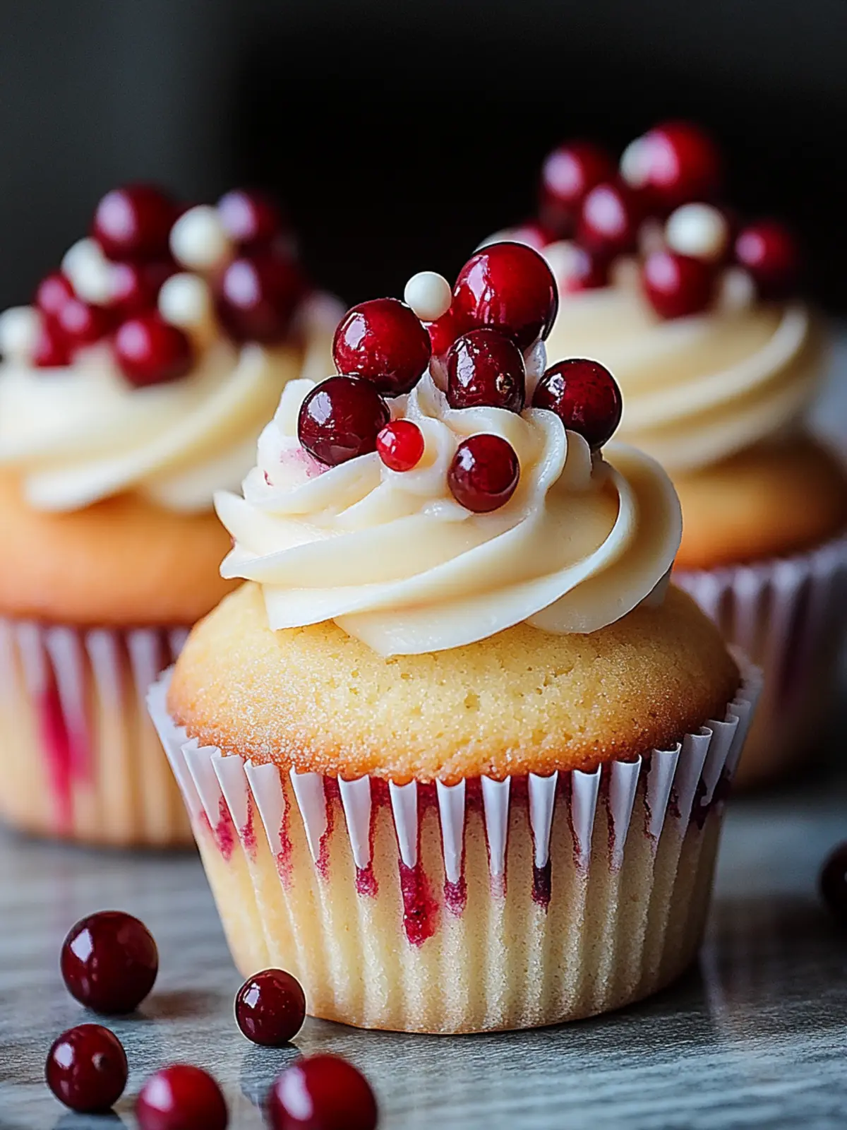 Cranberry Bliss Cupcakes