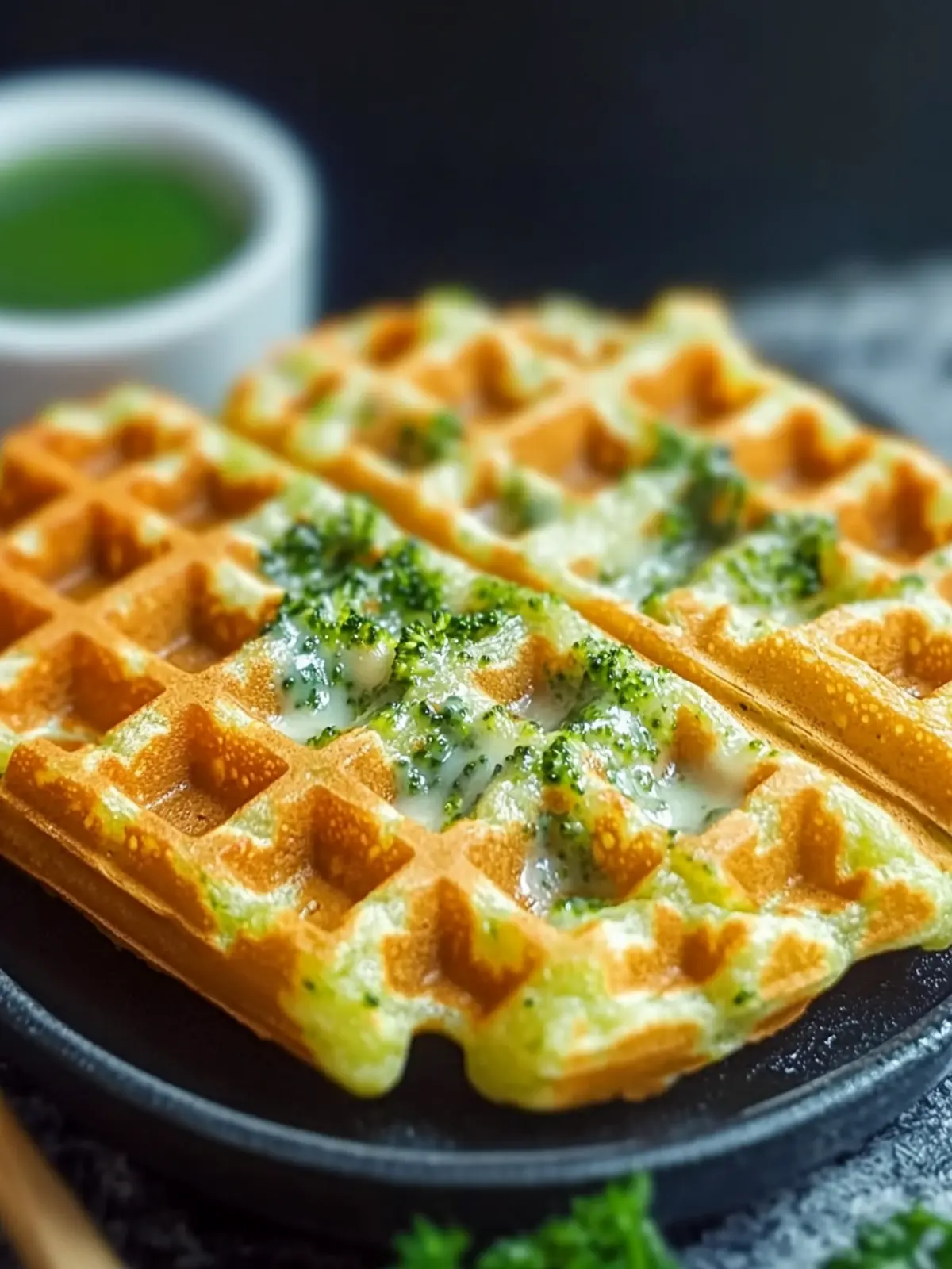 Broccoli & Cheese Waffles