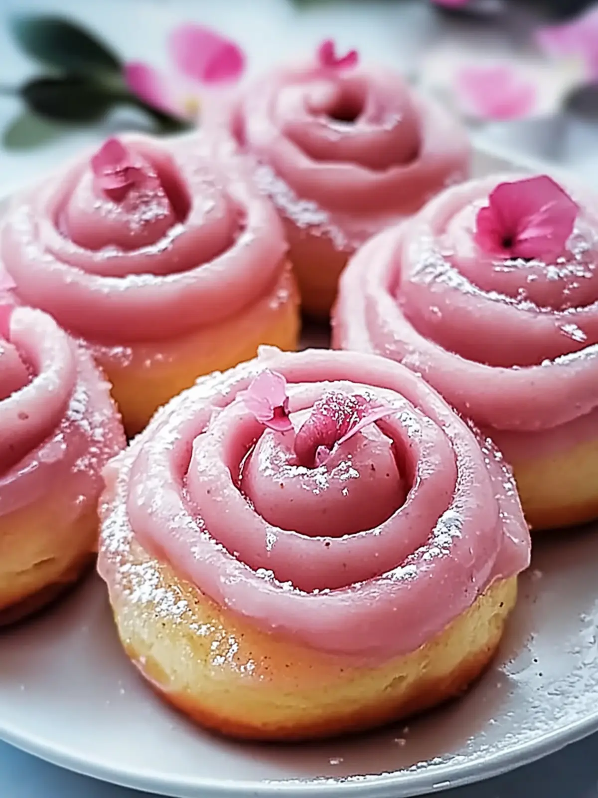 Delicious Pink Cinnamon Rolls