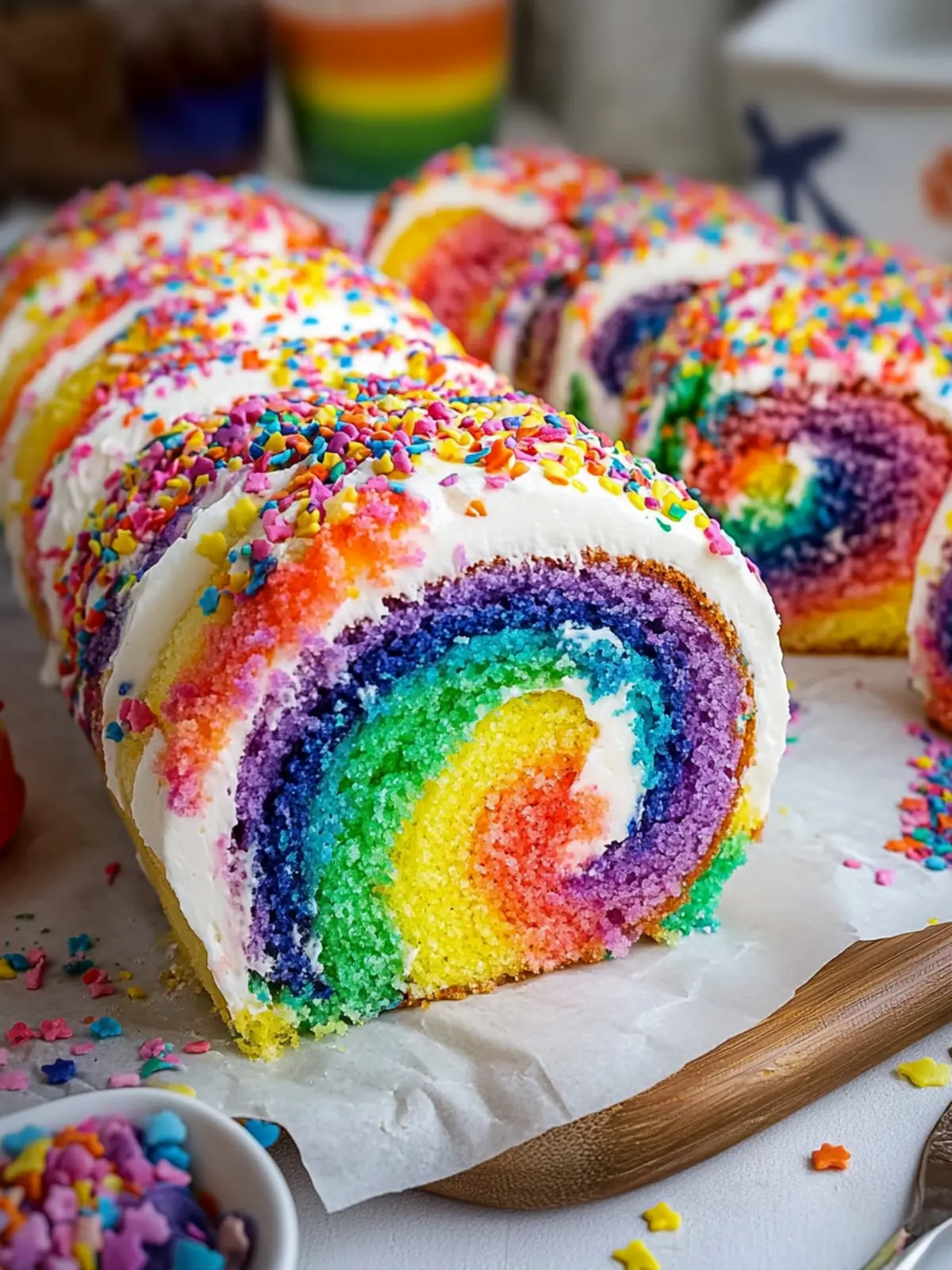 Rainbow Cake Roll