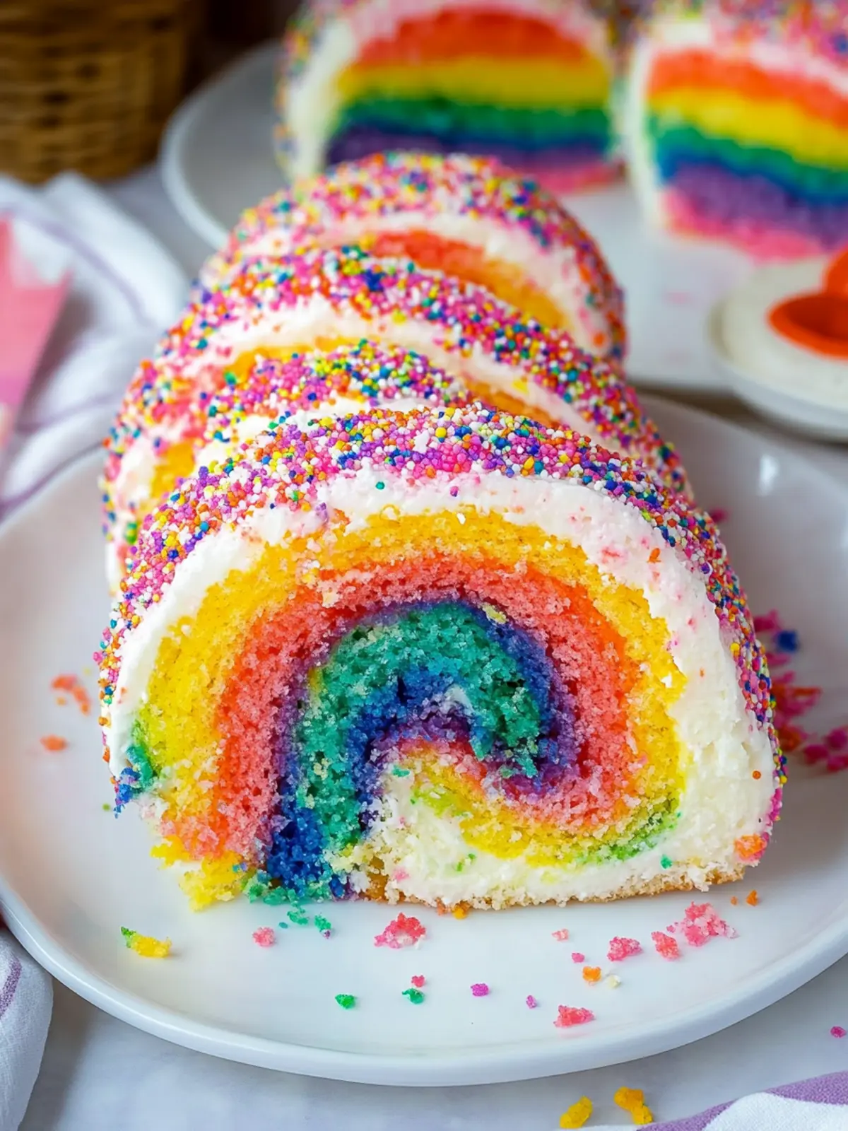 Rainbow Cake Roll