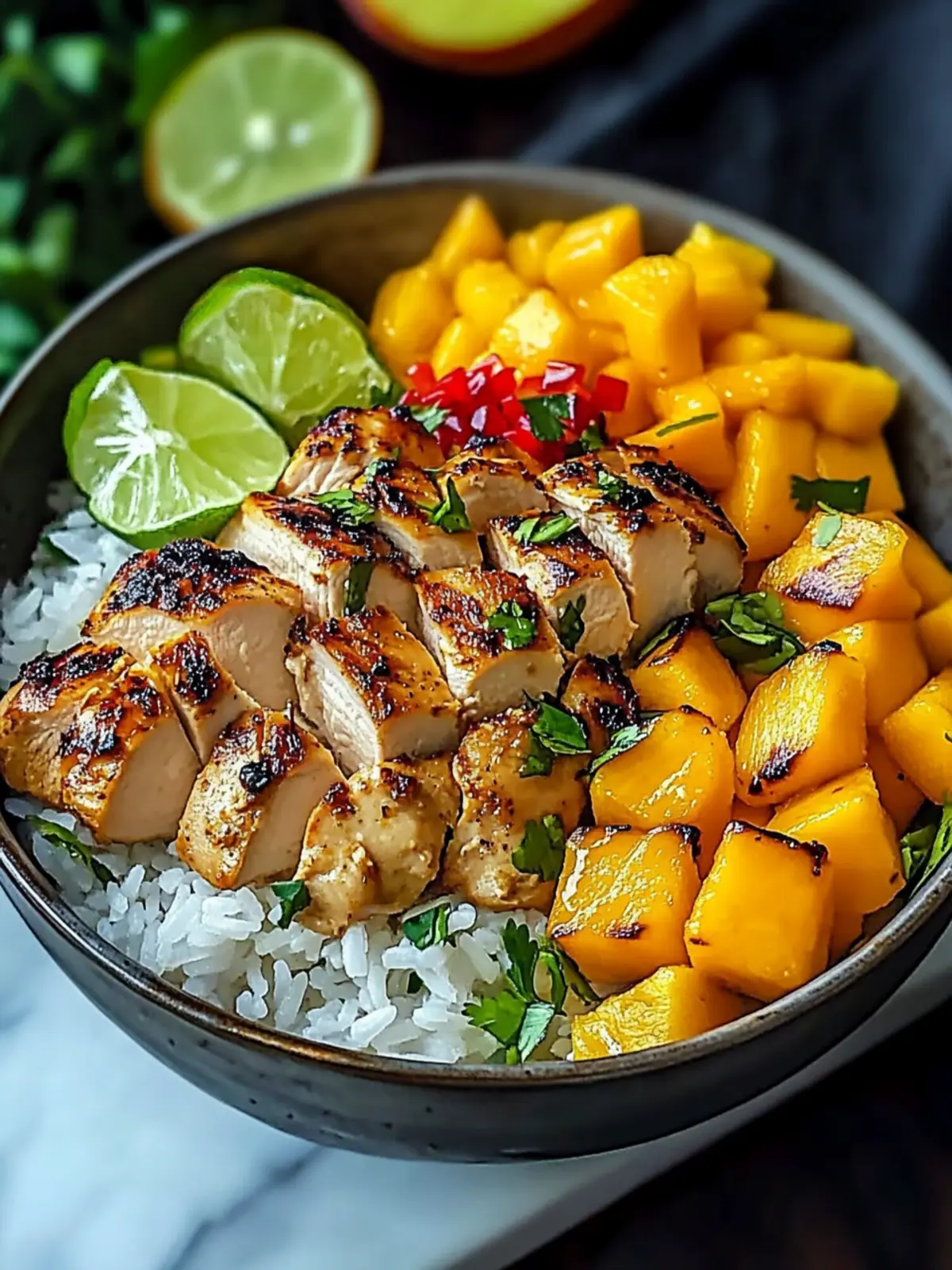 Chicken Mango Rice Bowl