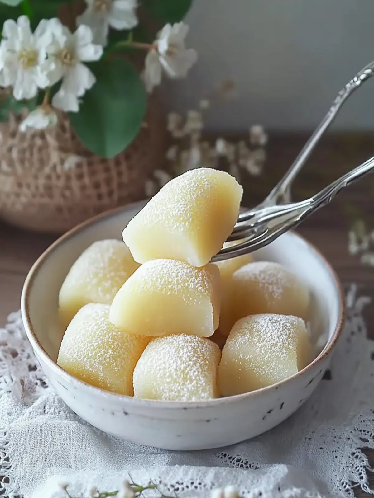 Pan-Fried Fresh Milk Mochi
