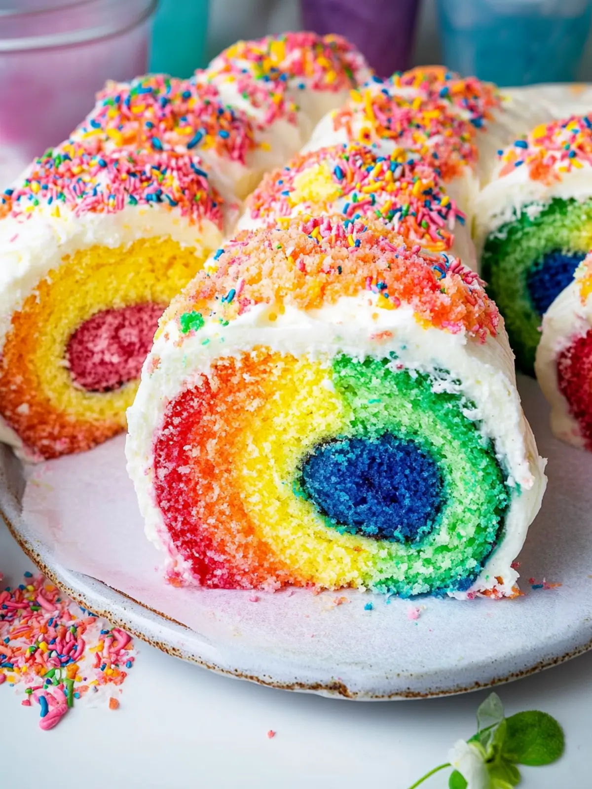 Rainbow Cake Roll