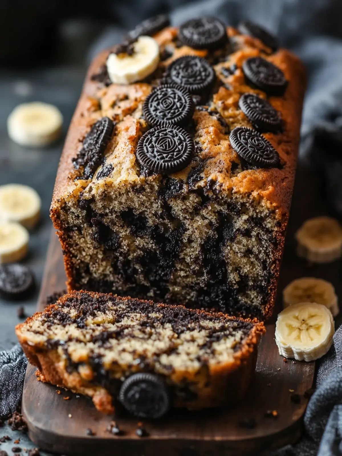 Decadent Oreo Banana Bread