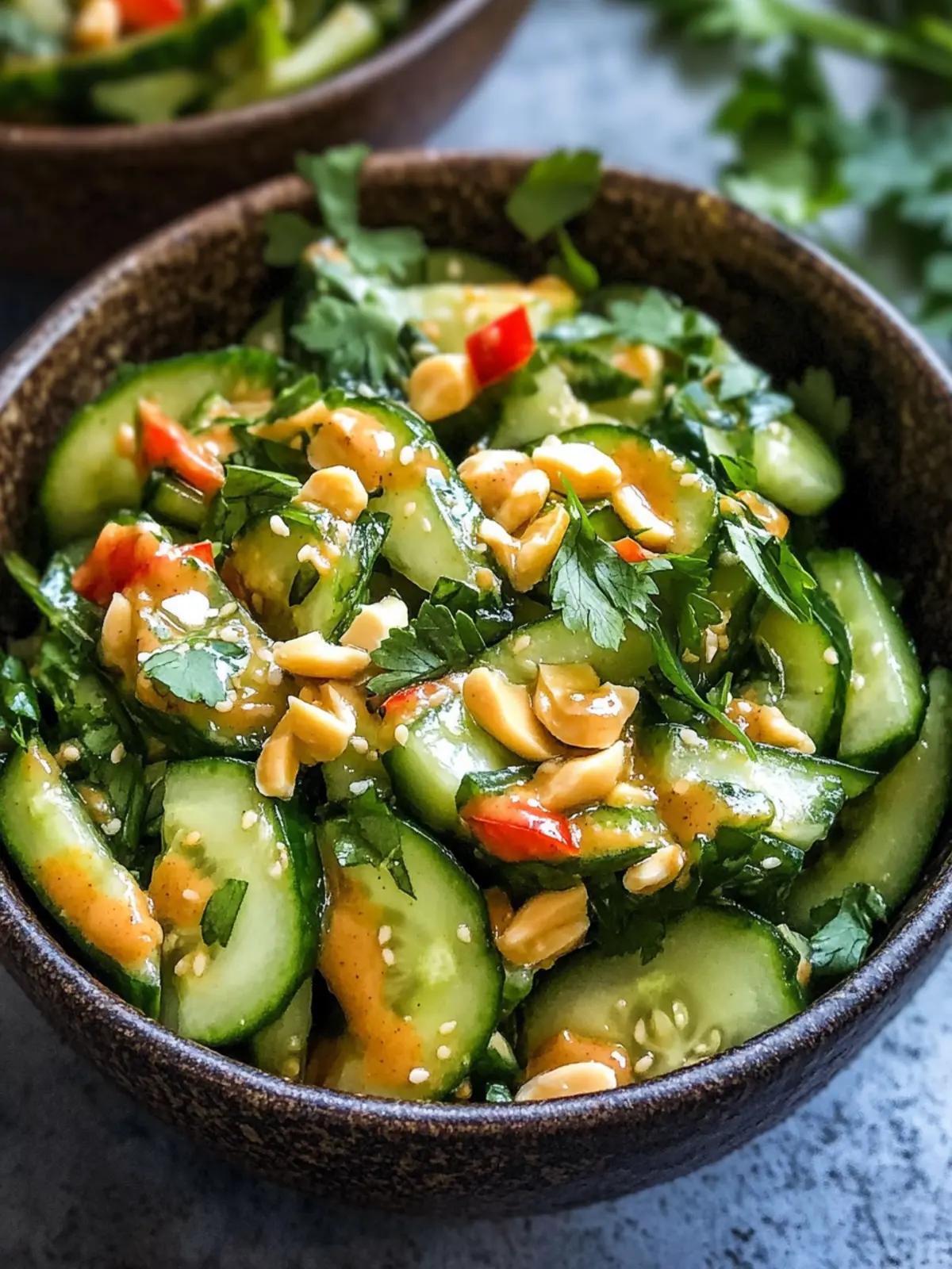 Cucumber Peanut Butter Salad