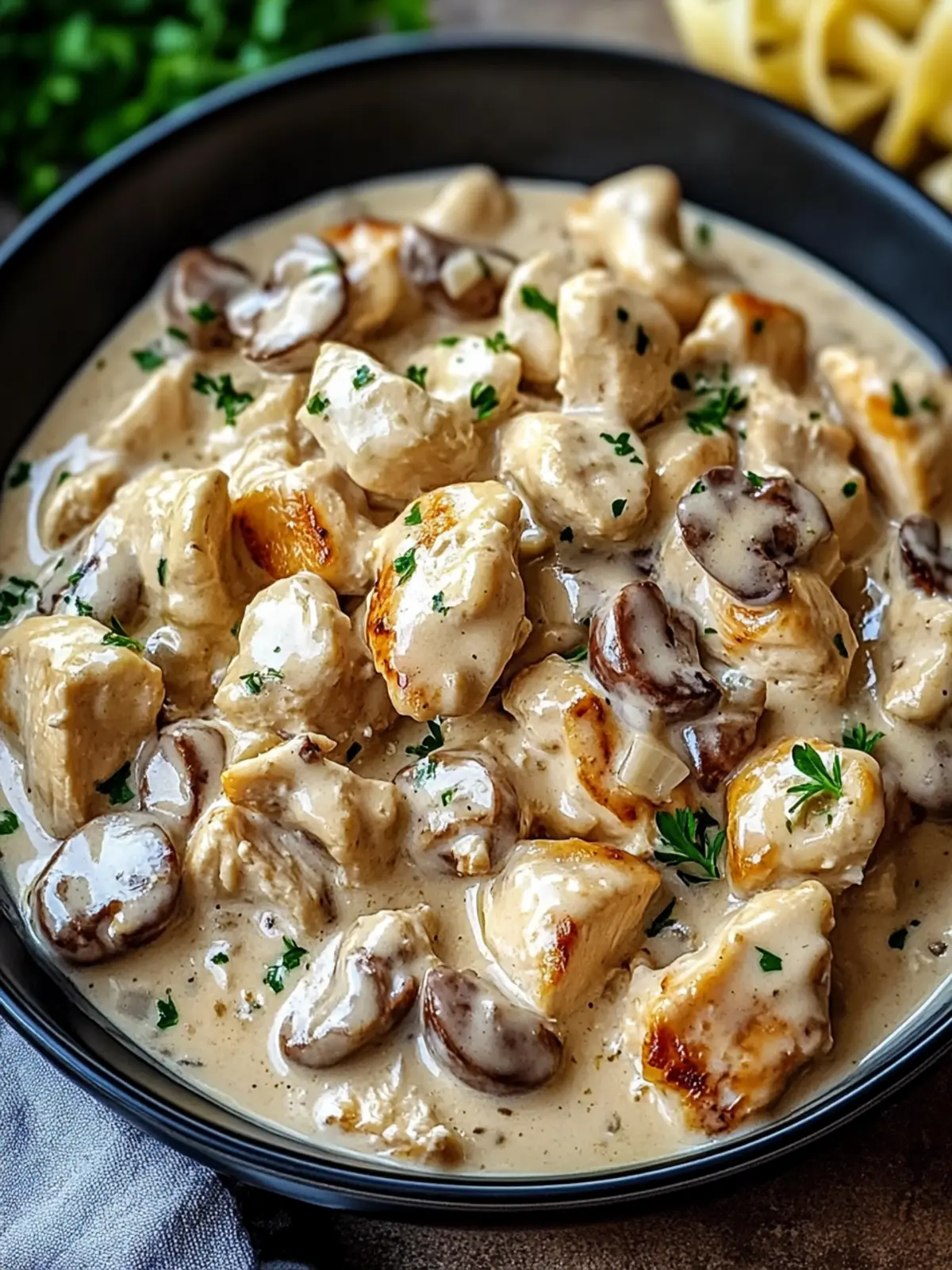 Creamy Chicken Stroganoff