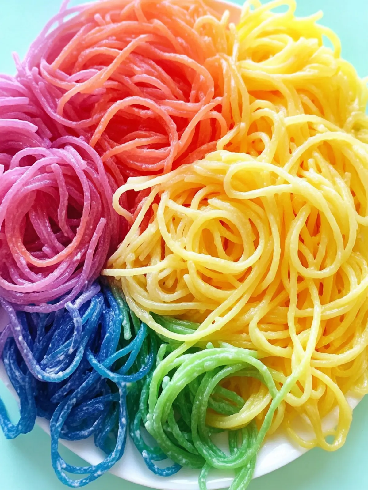 Colorful Rainbow Spaghetti
