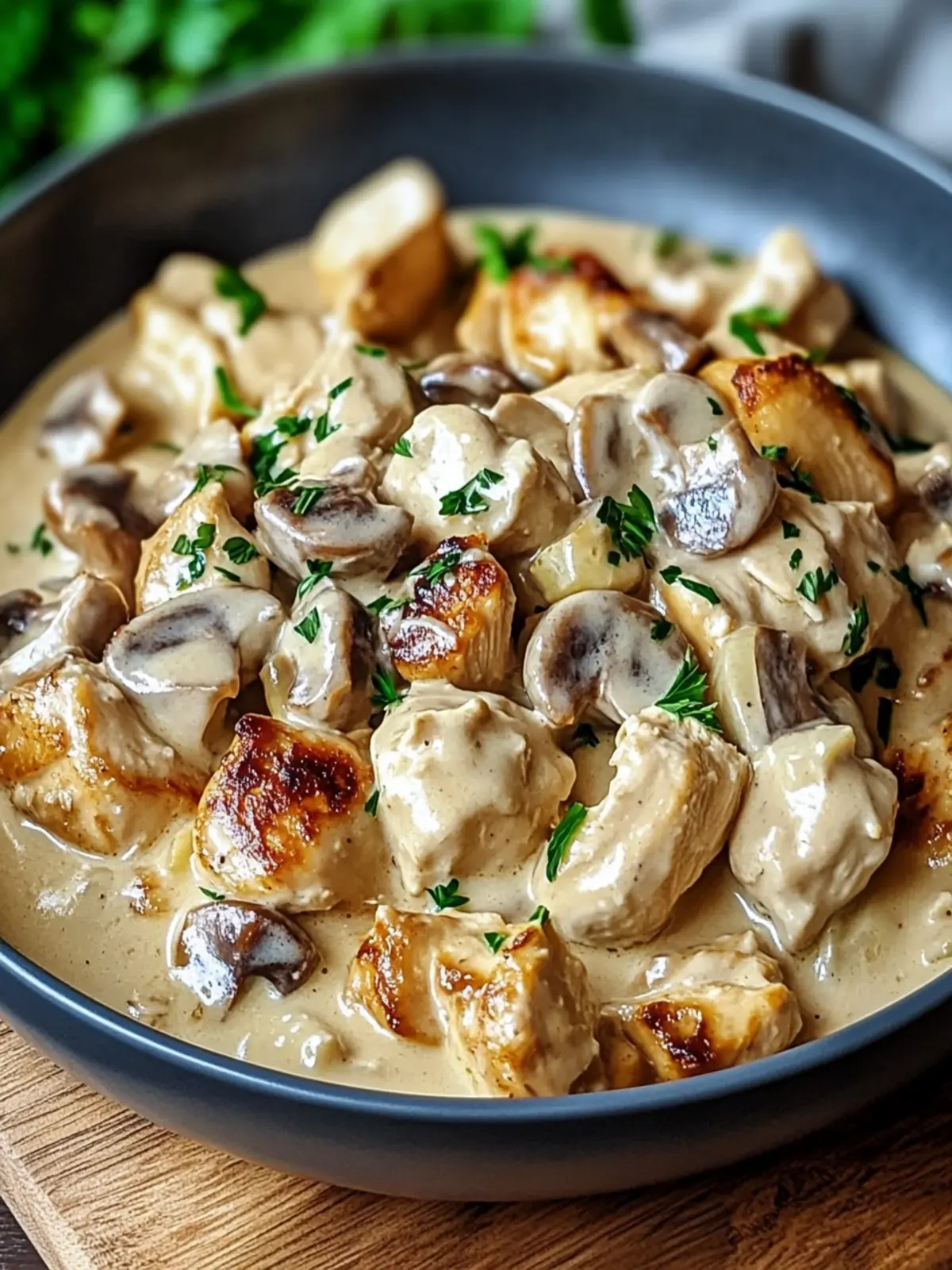 Creamy Chicken Stroganoff