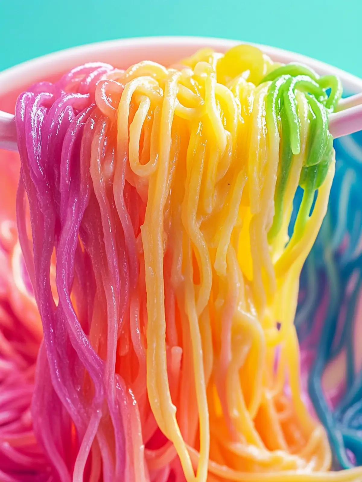 Colorful Rainbow Spaghetti