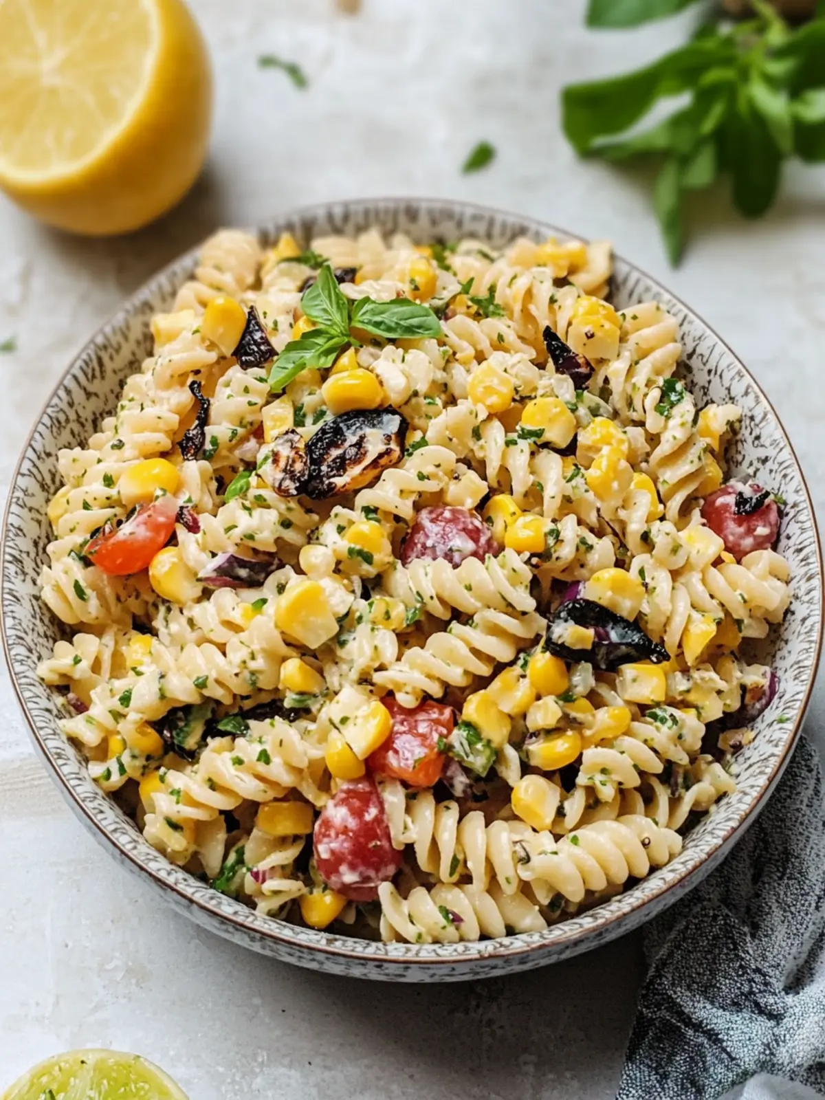Charred Corn Pasta Salad