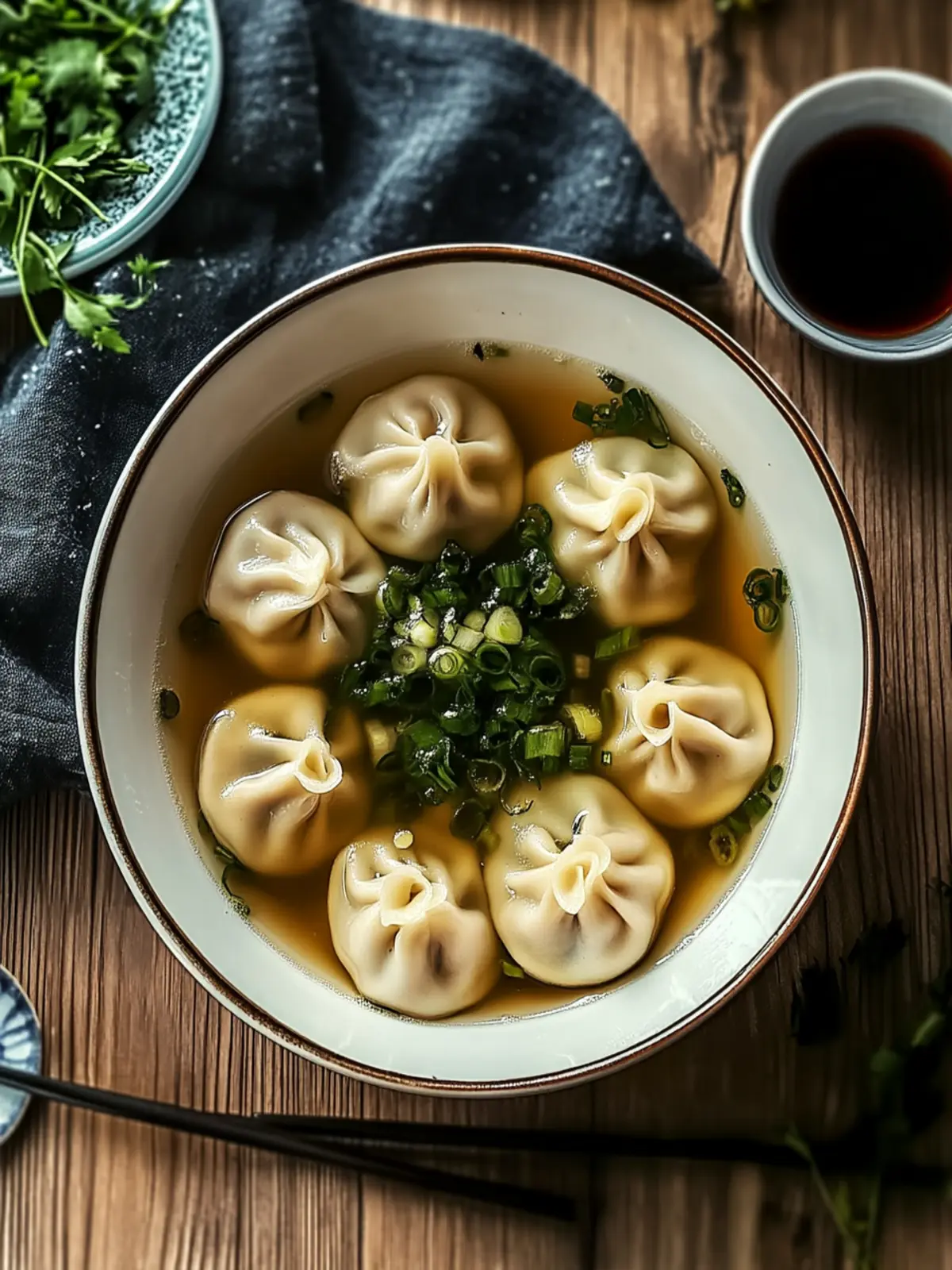 Comforting Chinese Dumpling Soup