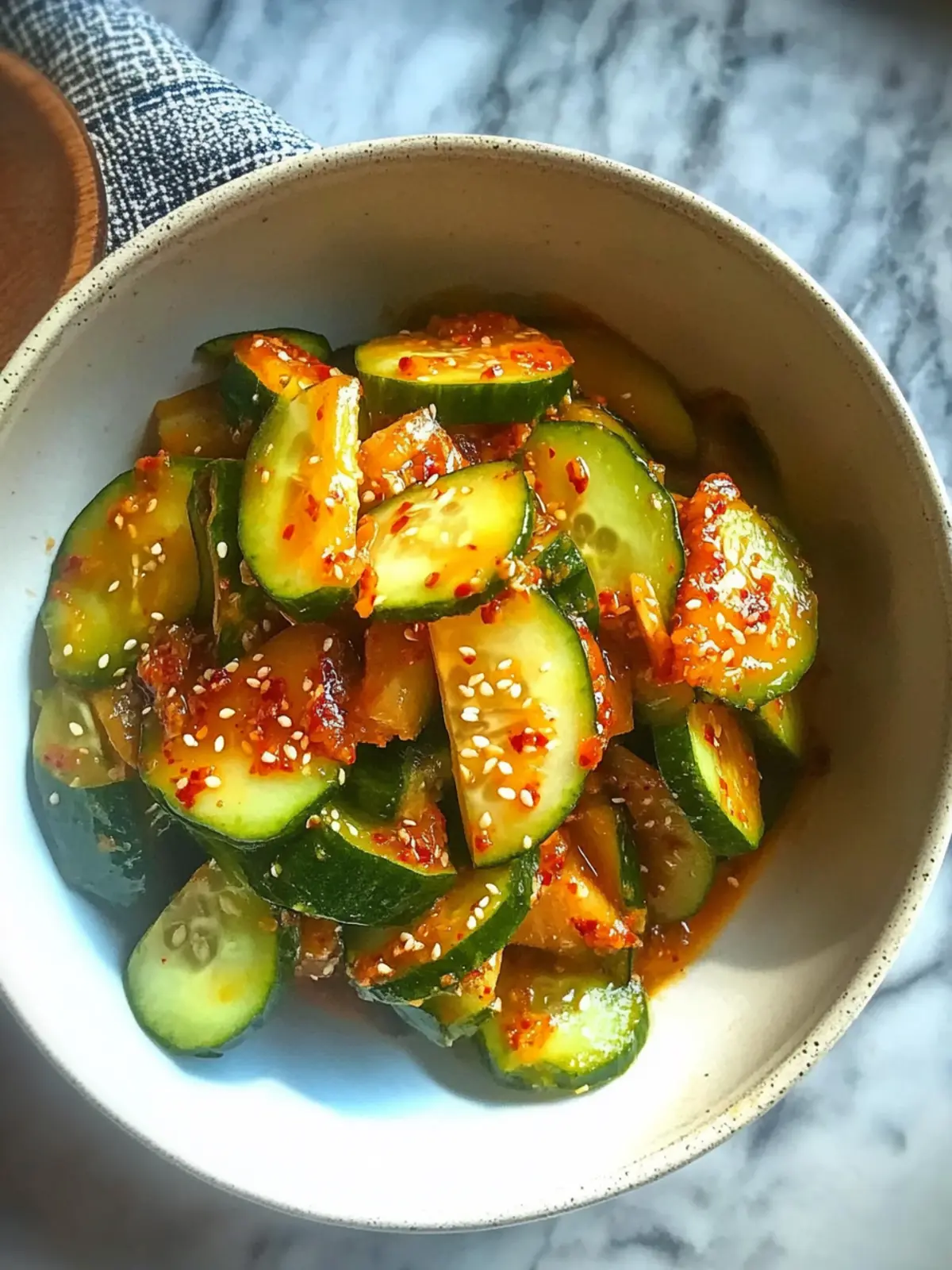 Easy Cucumber Kimchi (Oi Kimchi)
