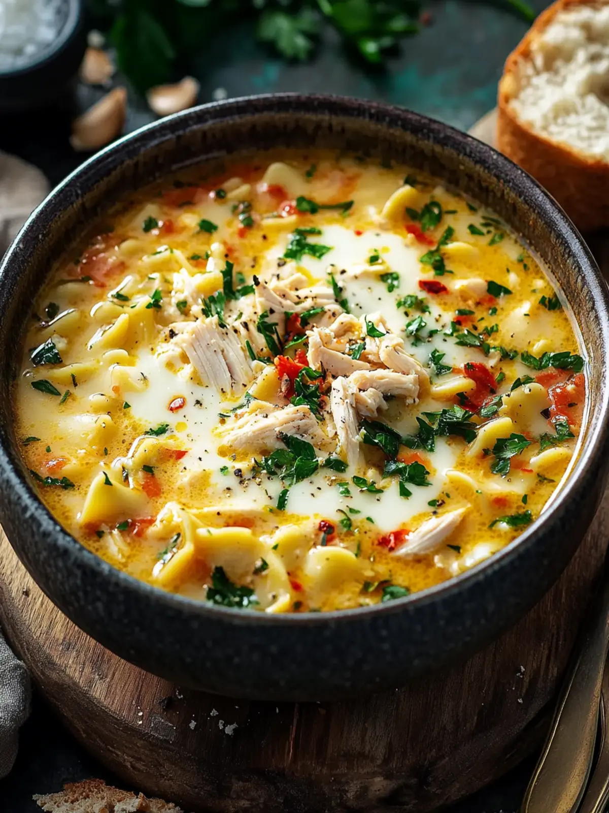Irresistible Chicken Lasagna Soup