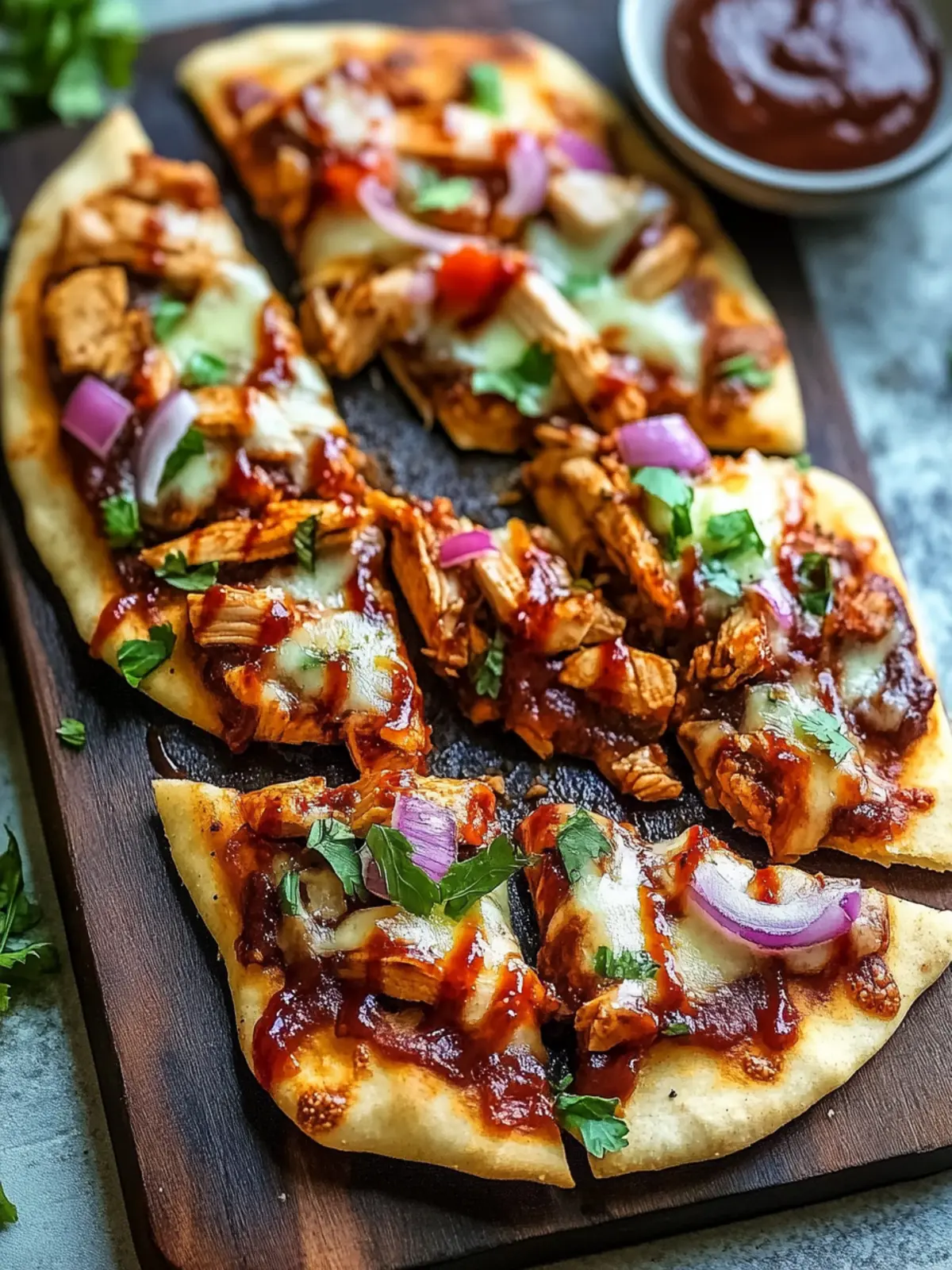 BBQ Chicken Flatbread Pizzas