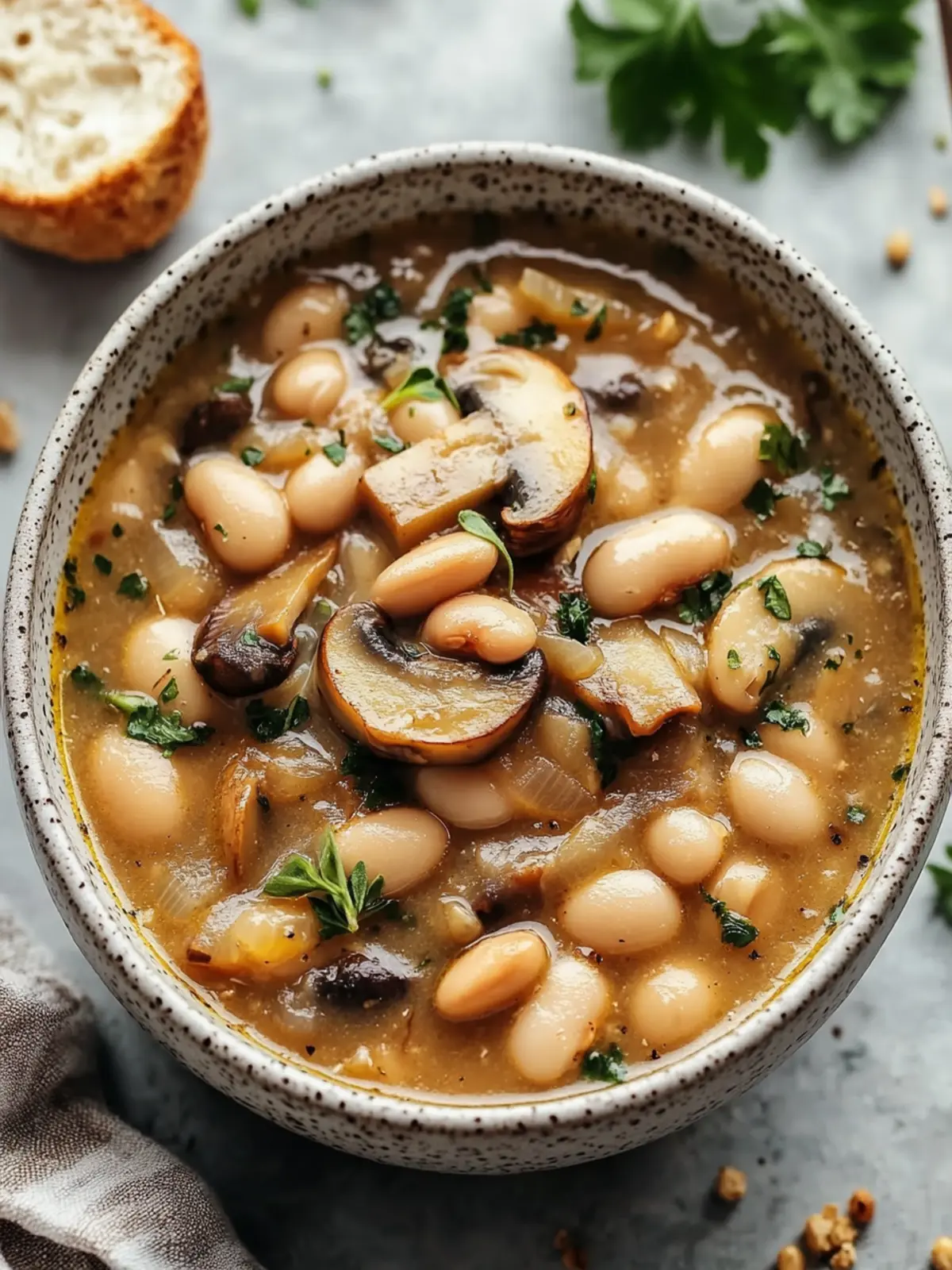 Cozy White Bean Mushroom Stew