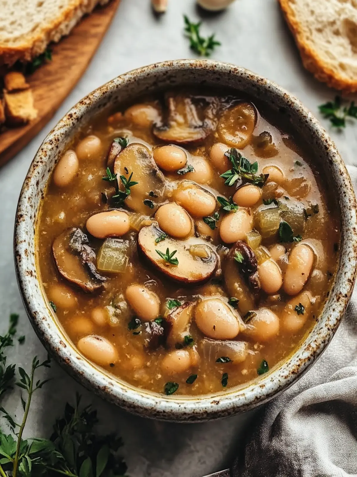 Cozy White Bean Mushroom Stew