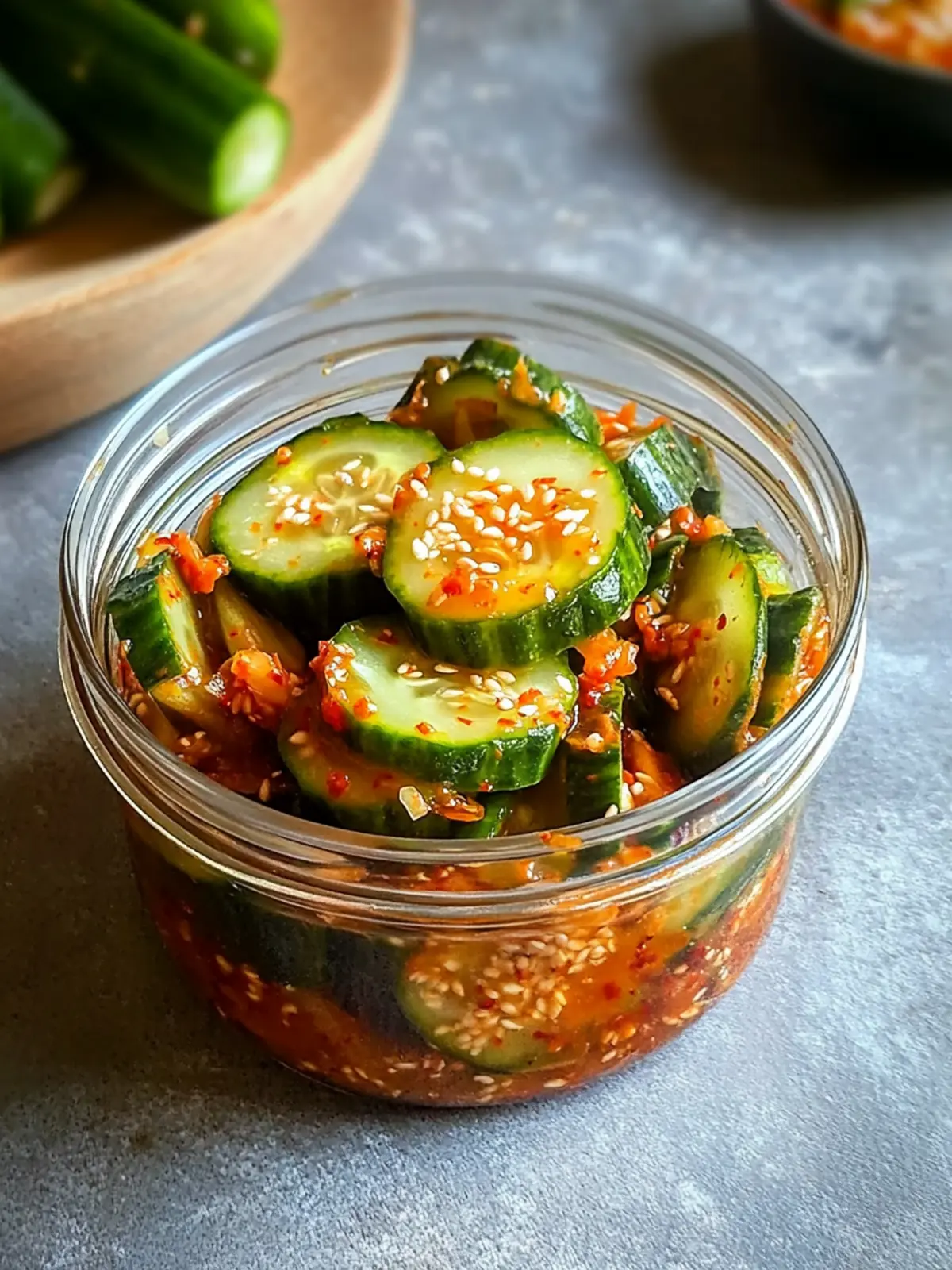Easy Cucumber Kimchi (Oi Kimchi)