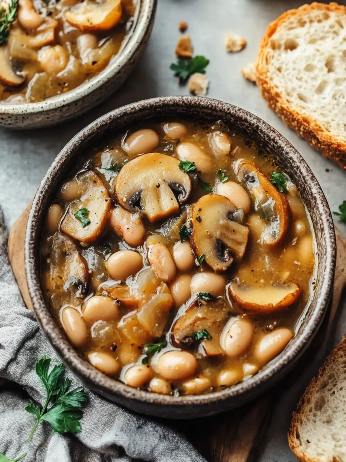Cozy White Bean Mushroom Stew