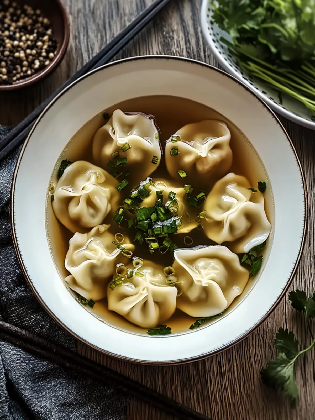 Comforting Chinese Dumpling Soup