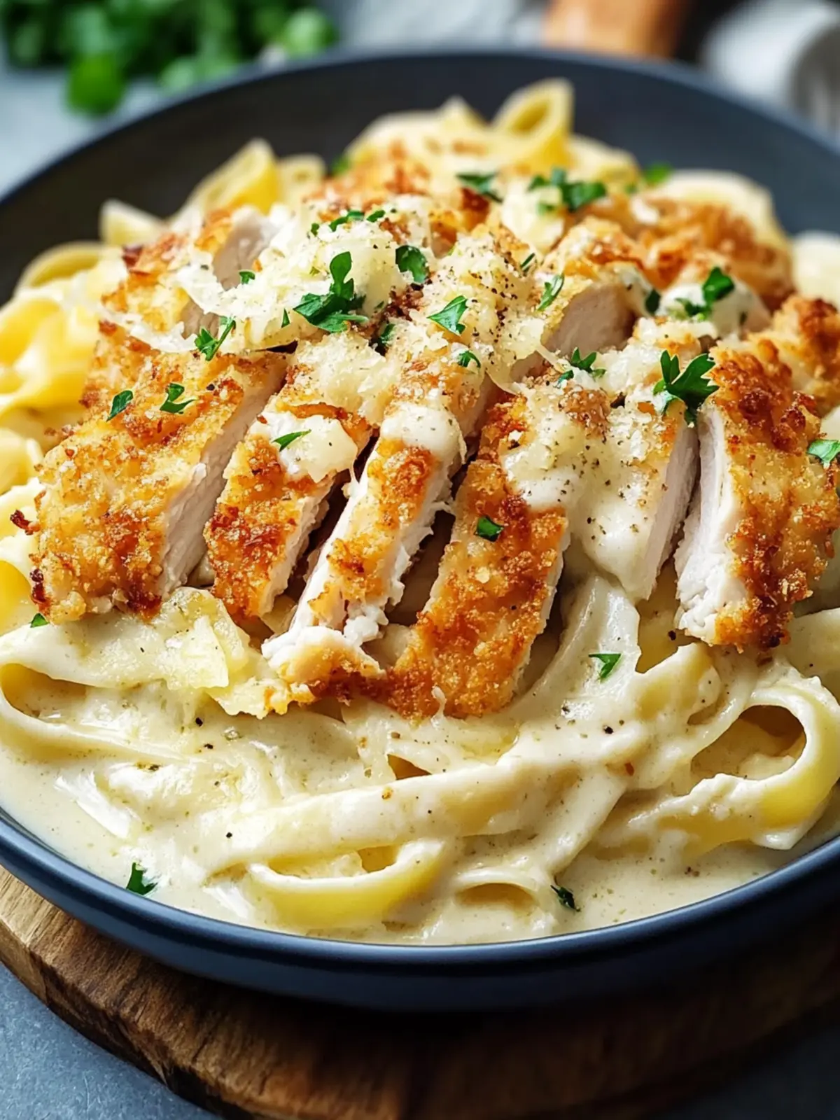 Best Crispy Chicken Fettuccine Alfredo