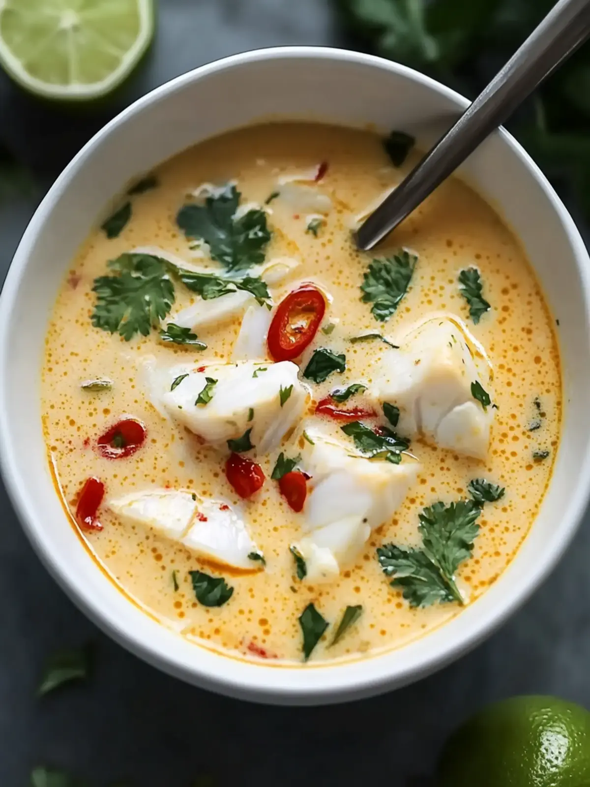 Easy Coconut Lime Fish Soup