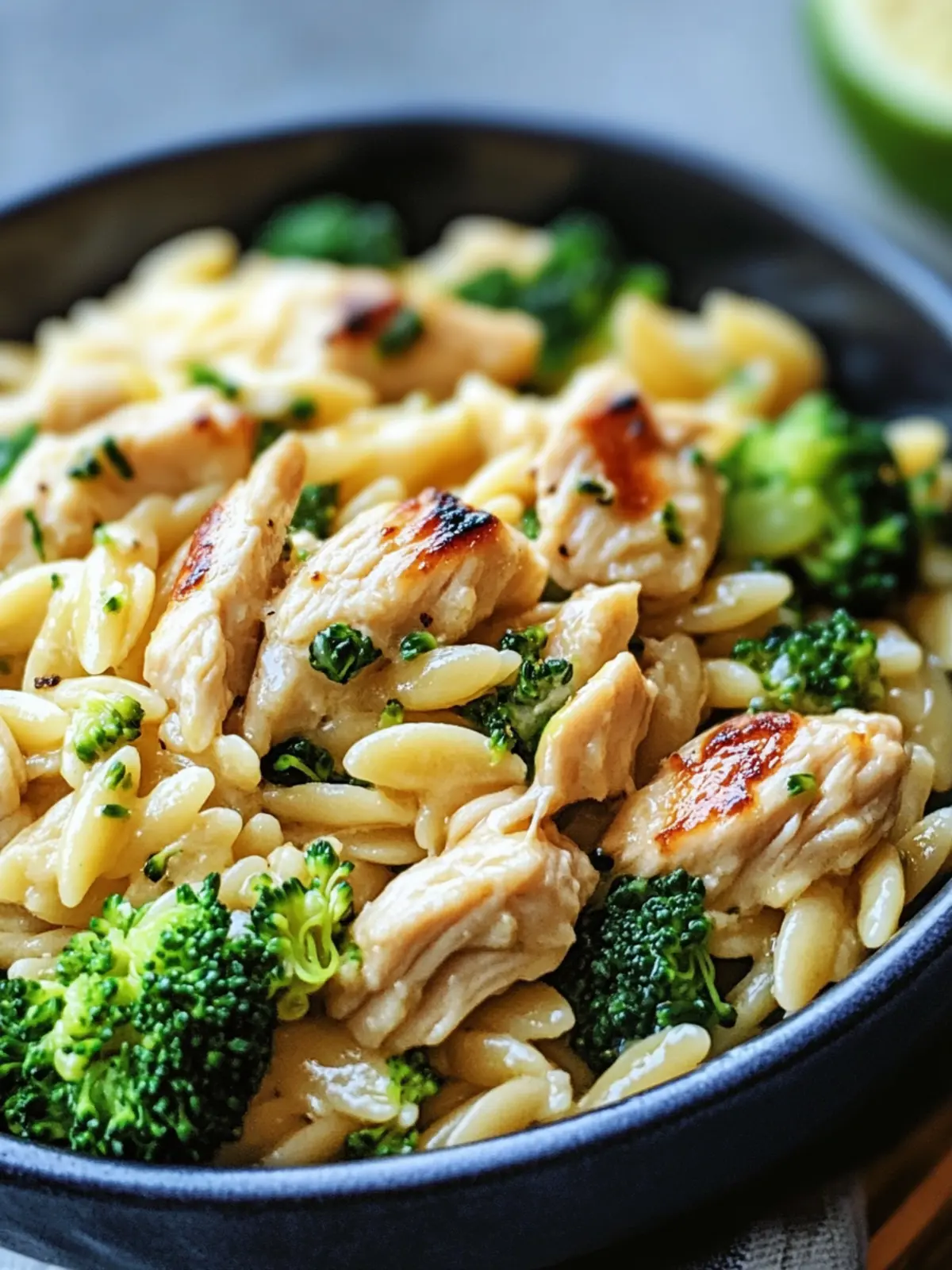 Cheesy Chicken Broccoli Orzo