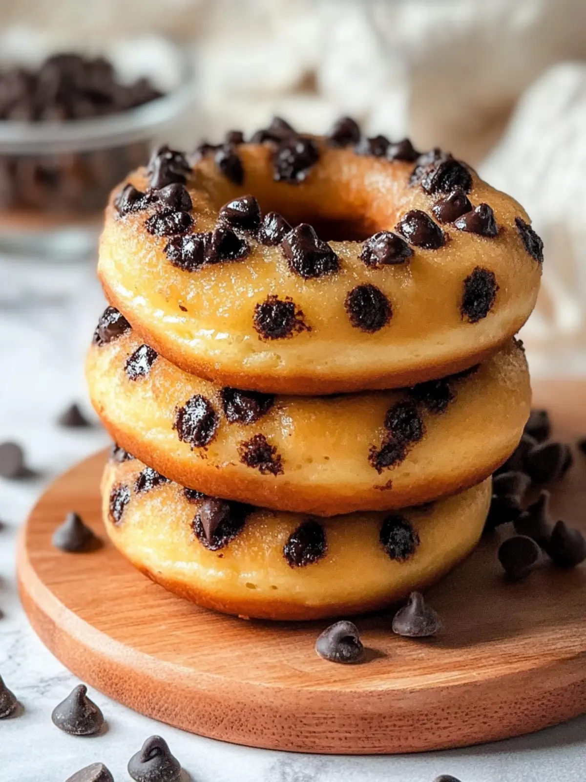 Chocolate Chip Pancake Donuts