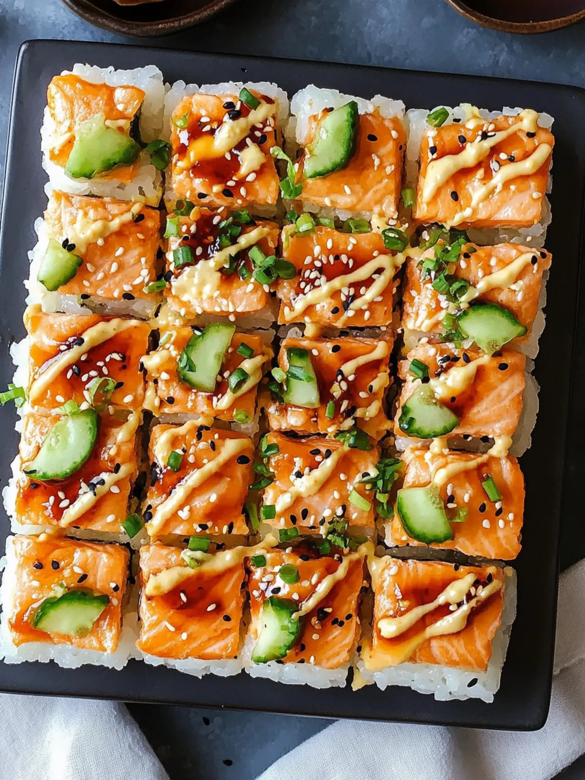 Easy Spicy Salmon Sushi Bake