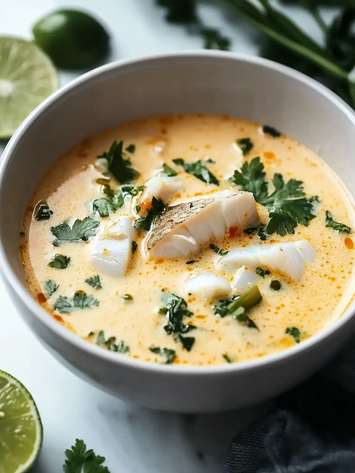 Easy Coconut Lime Fish Soup