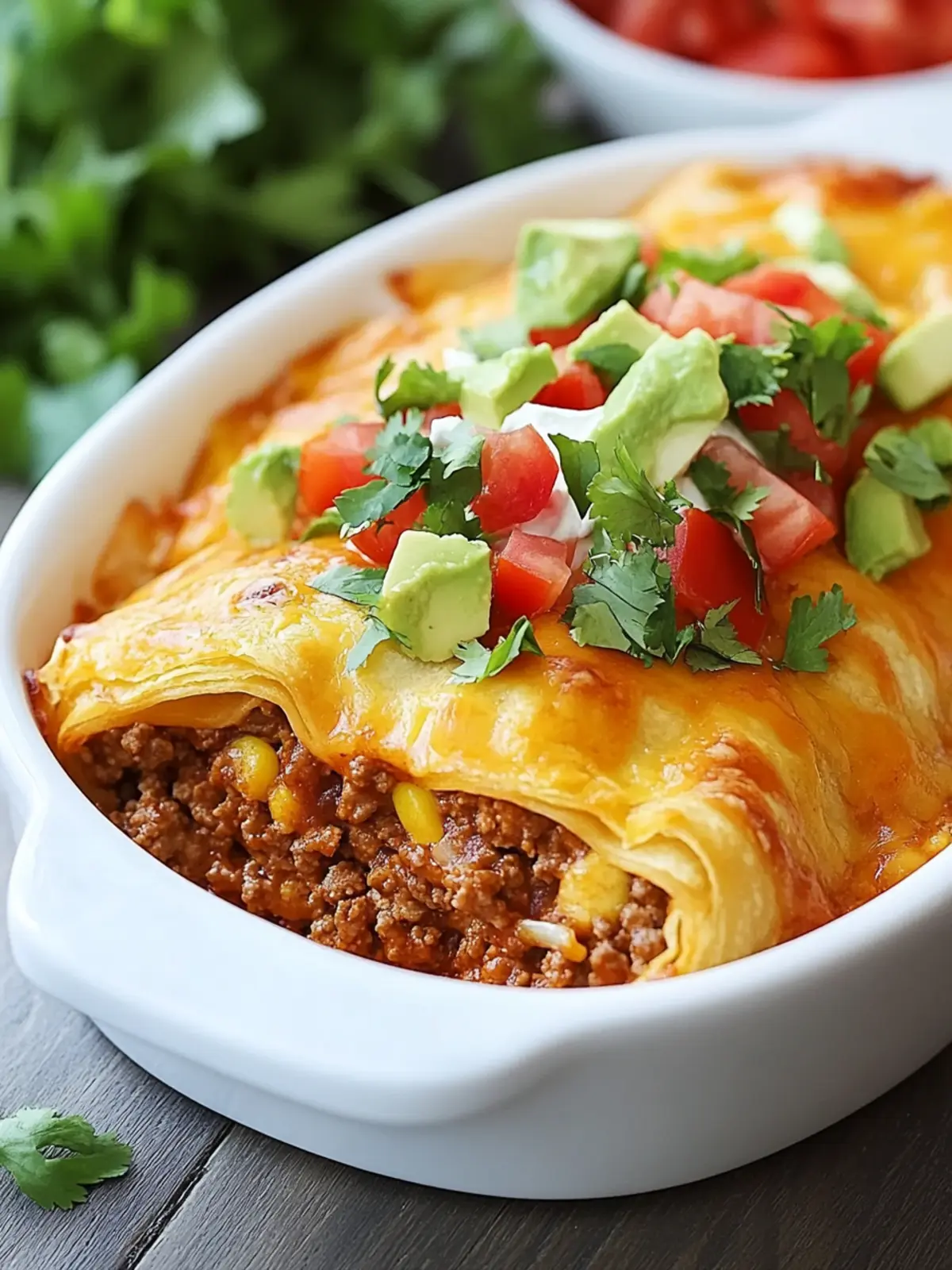 Ground Beef Crescent Roll Taco Bake