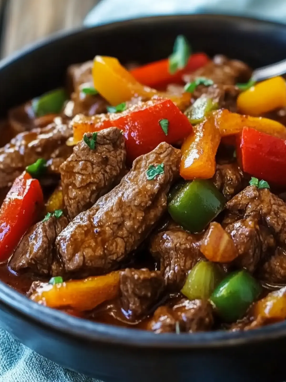 Easy Crock Pot Pepper Steak