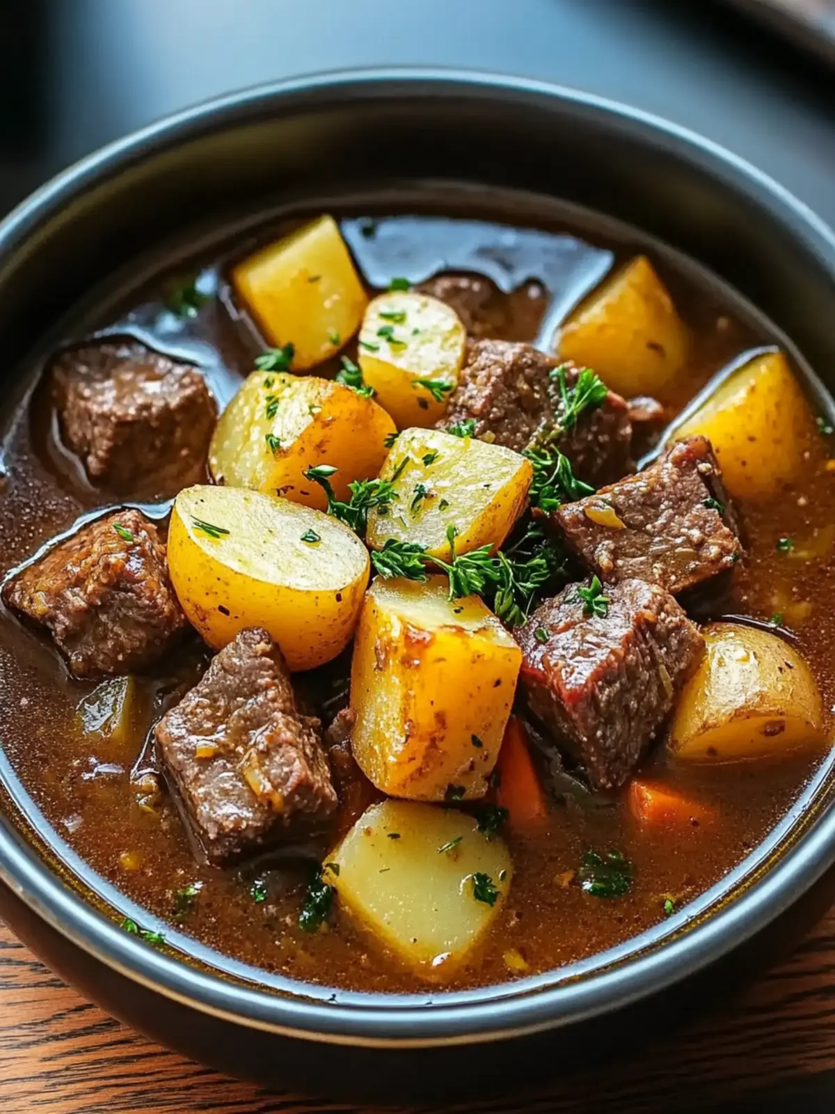Slow Cooker Steak and Potato Soup