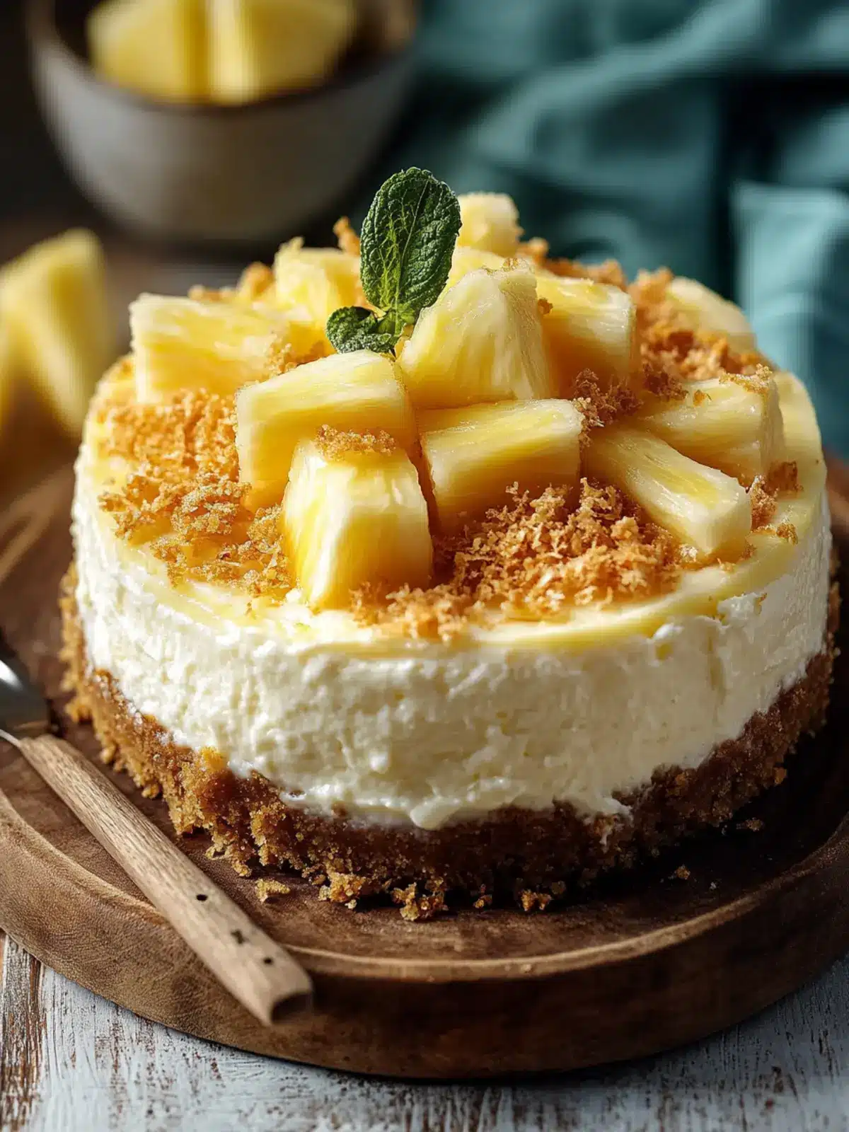 Creamy Pineapple Cheesecake