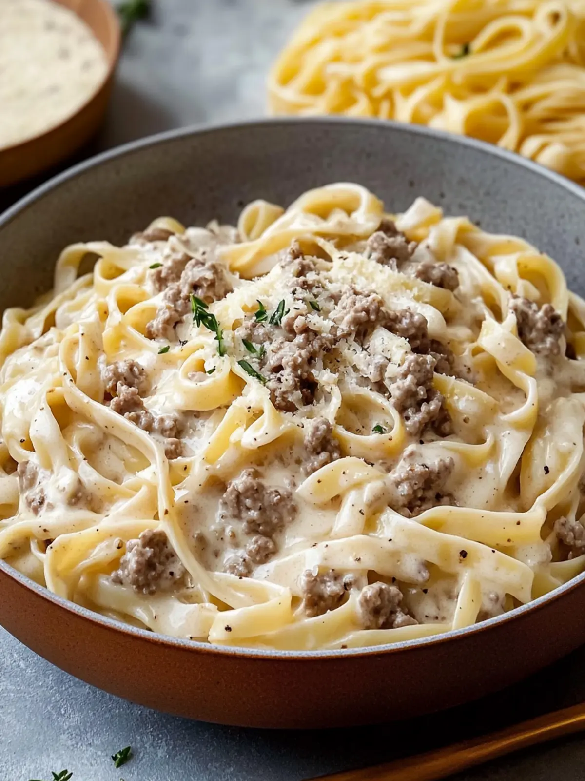 Ground Beef Alfredo