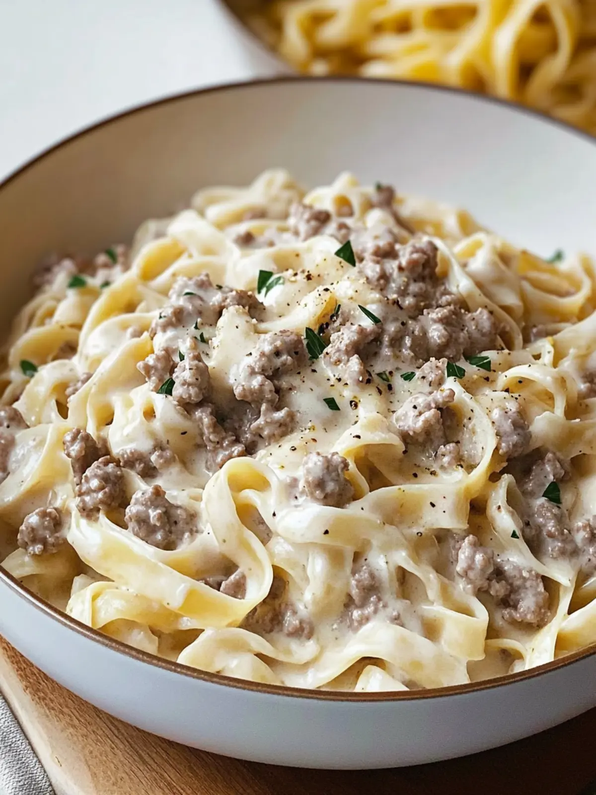 Ground Beef Alfredo