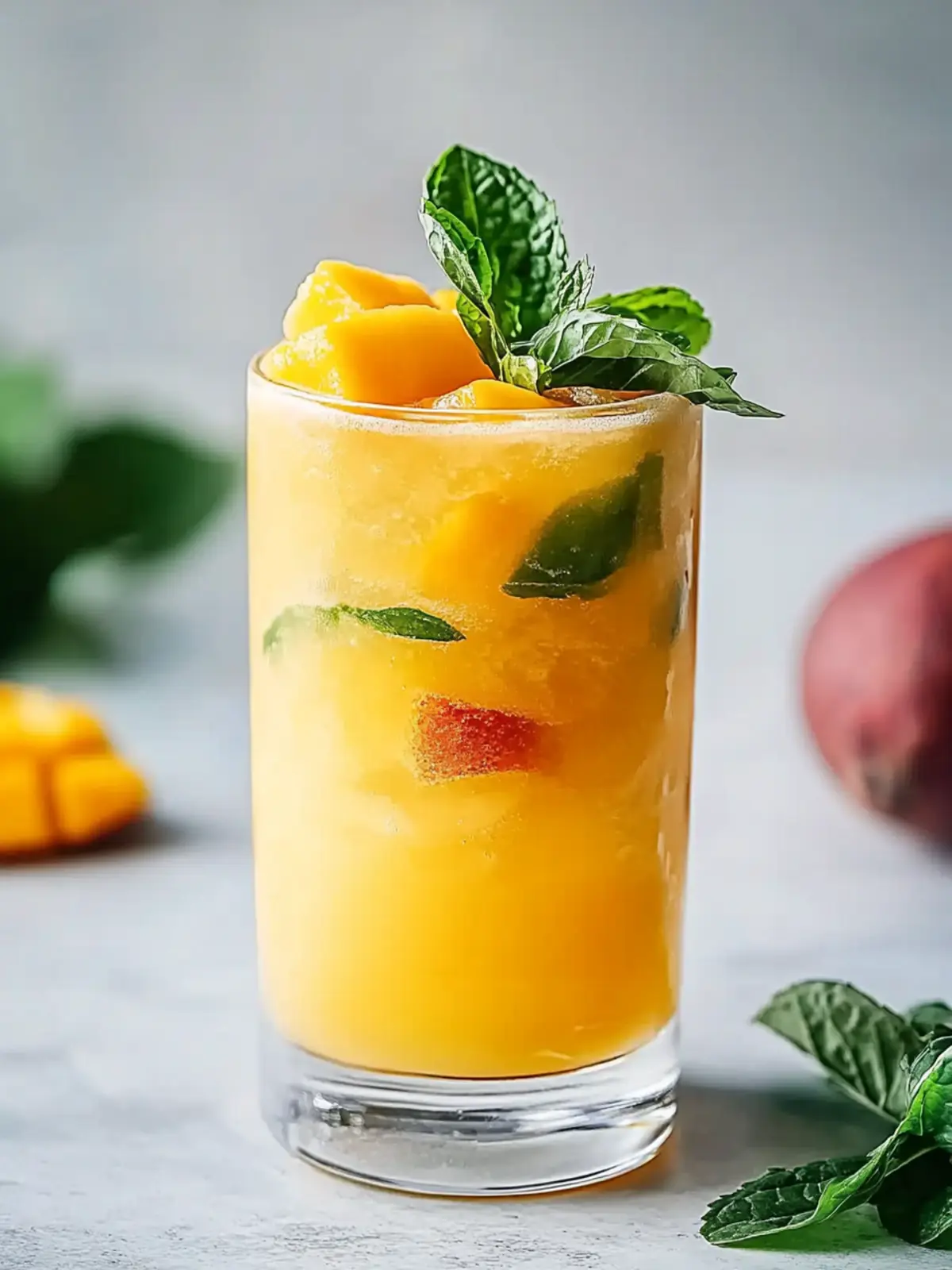 Frothy Mango Rum Swizzle