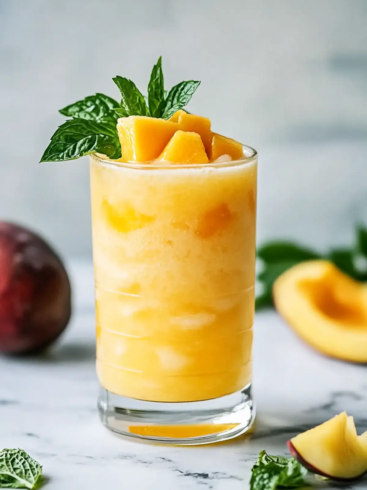 Frothy Mango Rum Swizzle