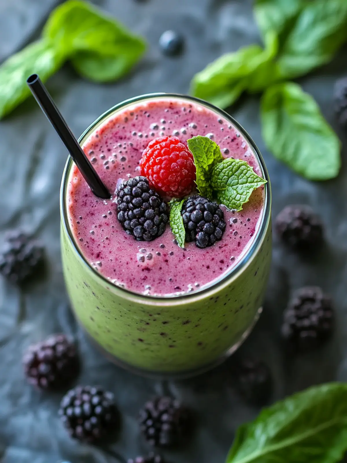 Berry Green Smoothie Delight