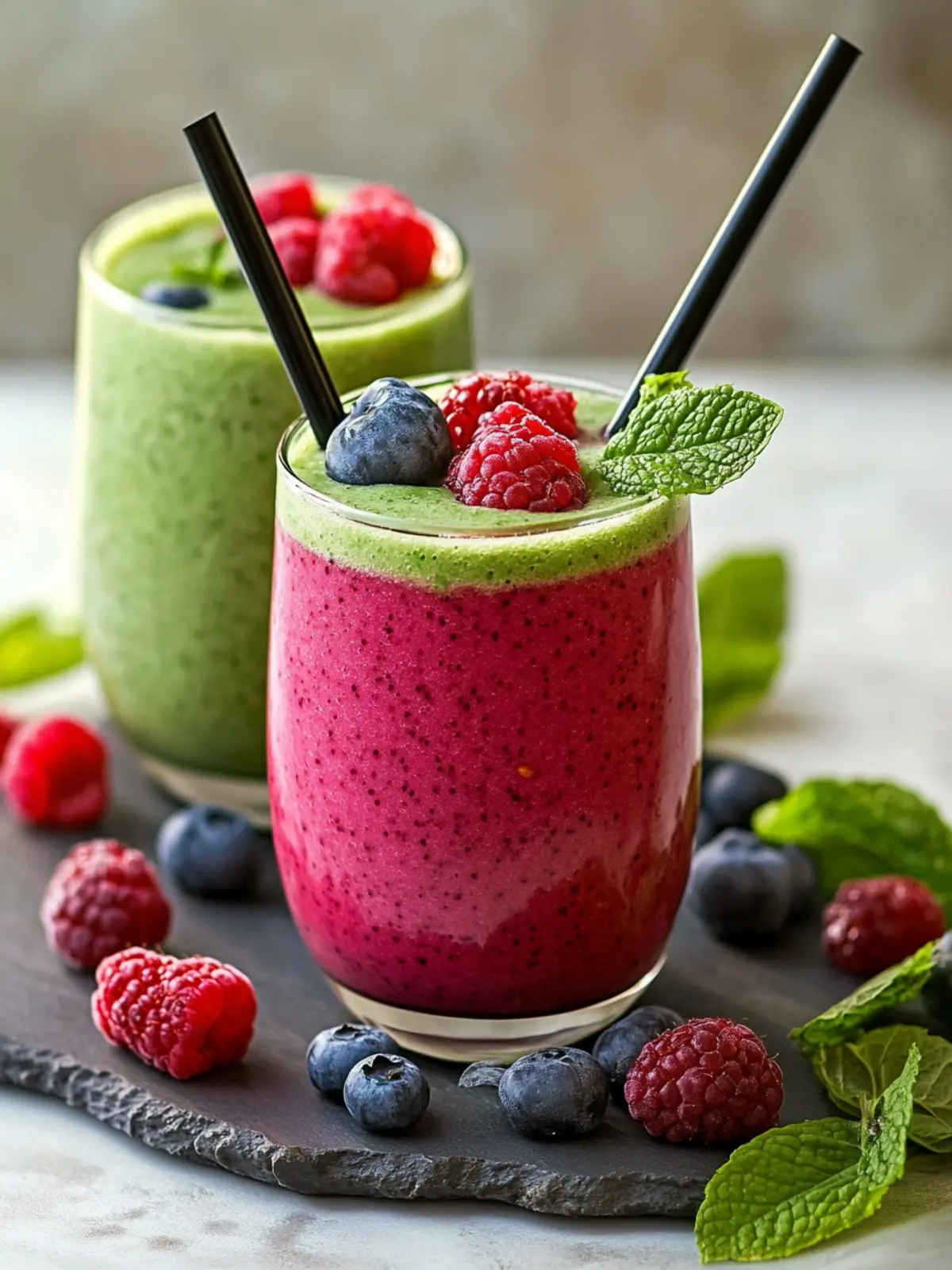 Berry Green Smoothie Delight