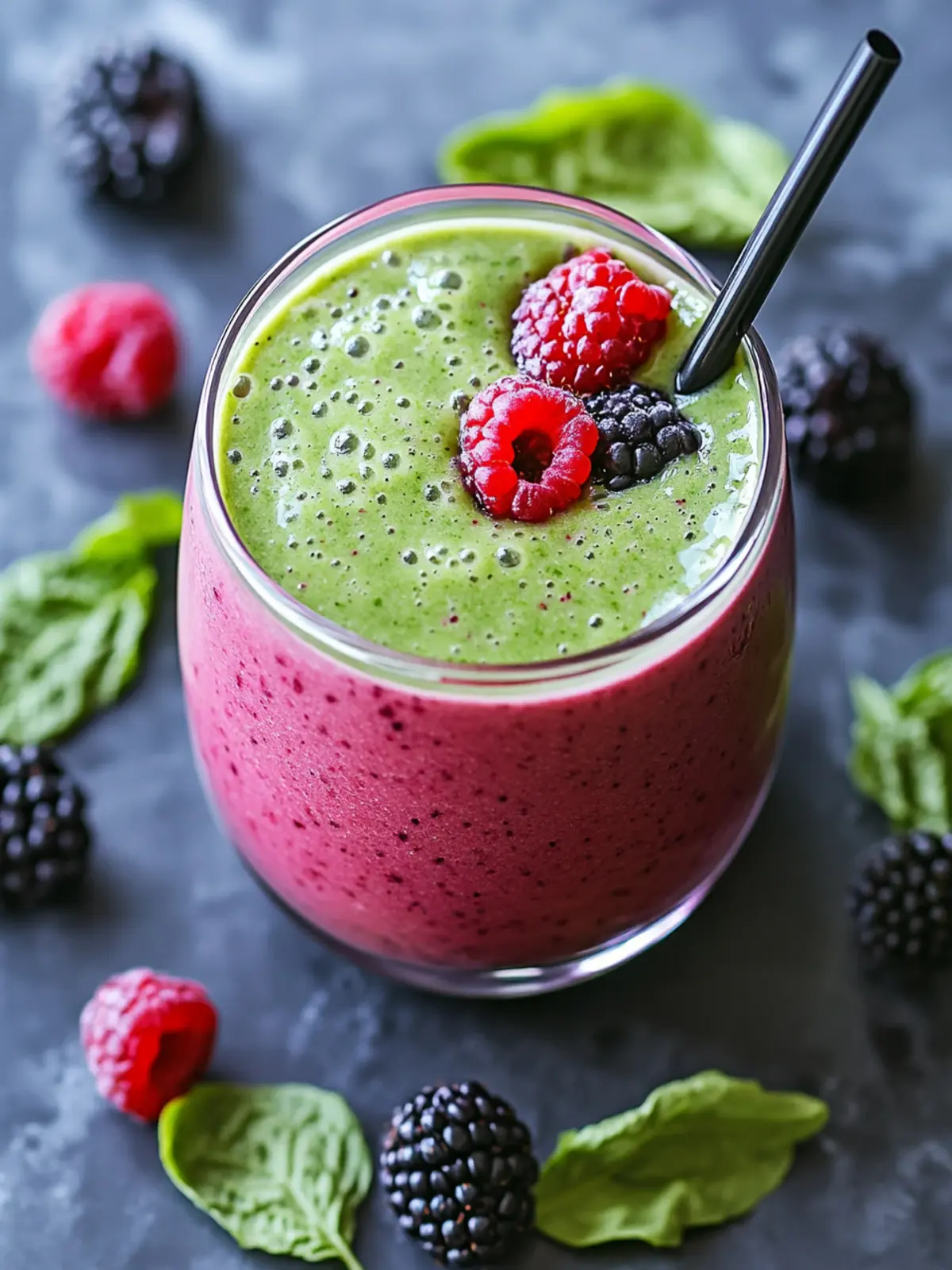 Berry Green Smoothie Delight