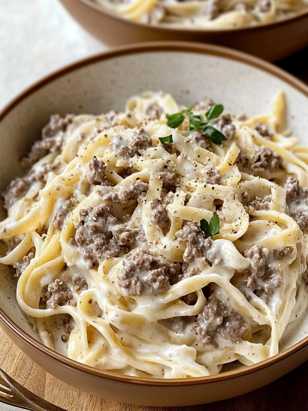 Ground Beef Alfredo