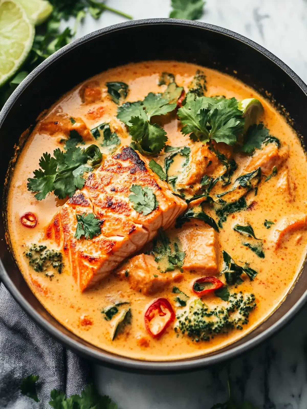 Salmon Coconut Curry (Thai Inspired)