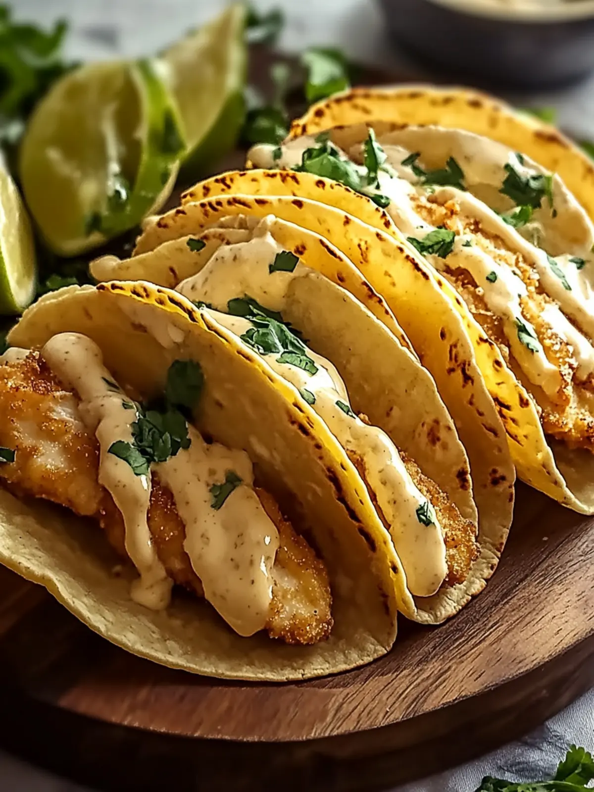 Crispy Chicken Alfredo Tacos