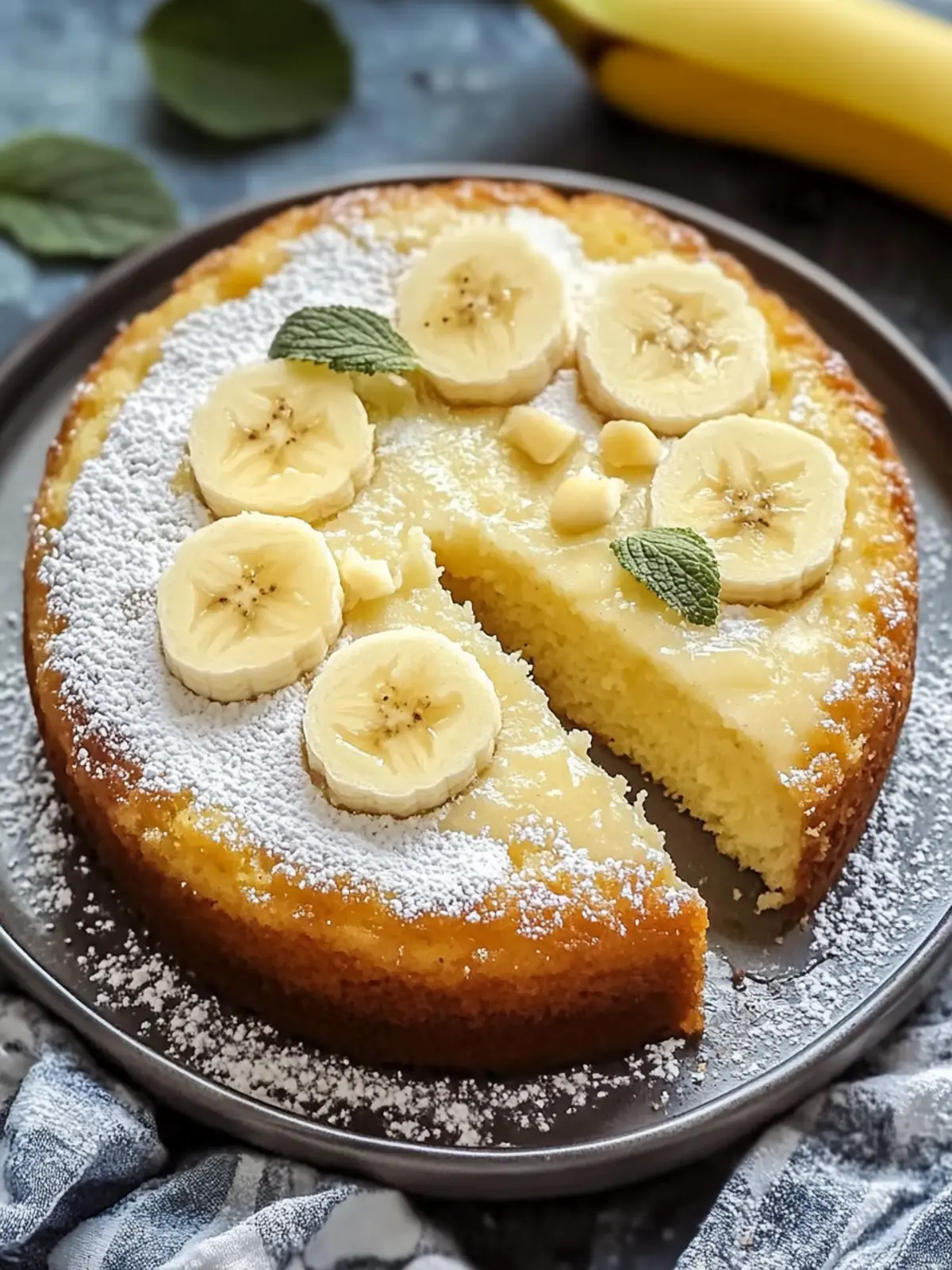 Easy Banana Magic Cake