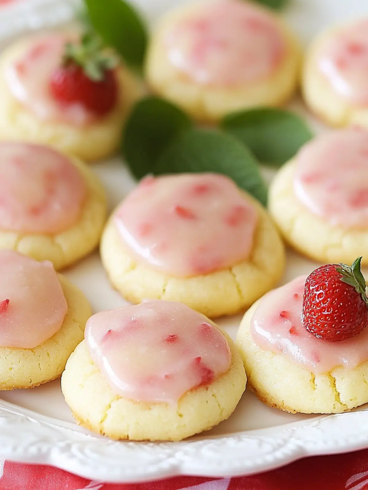 Strawberry Lemonade Meltaway Cookies