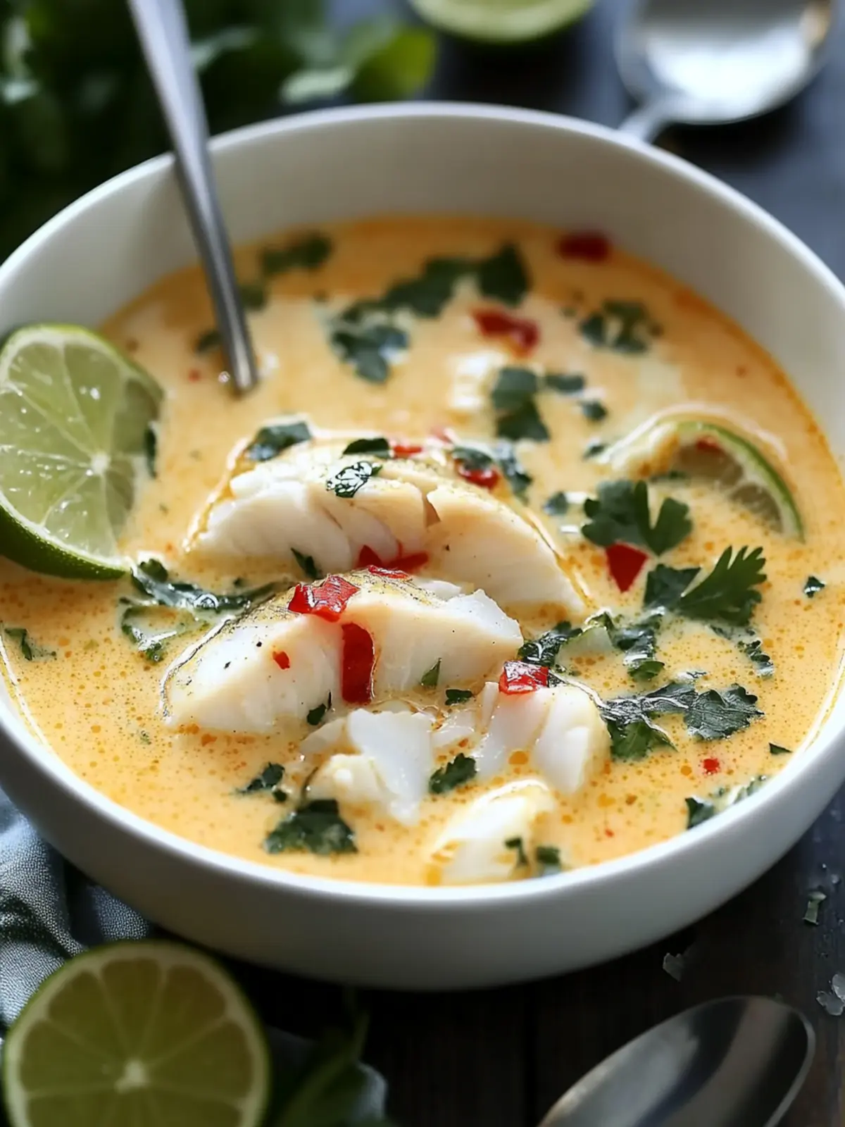 Easy Coconut Lime Fish Soup